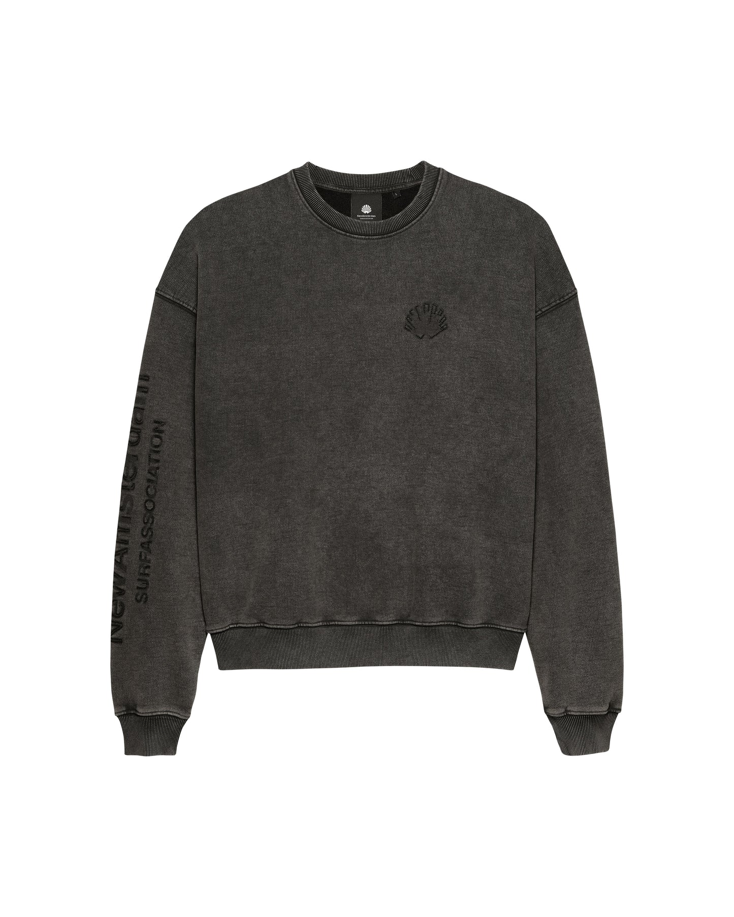 LOGO CREWNECK WASHED BLACK