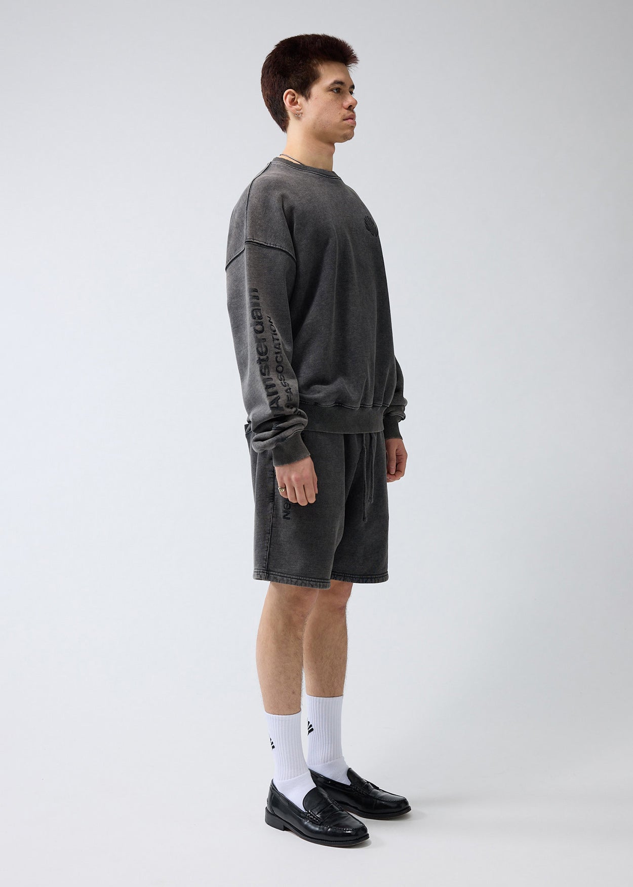 LOGO CREWNECK WASHED BLACK