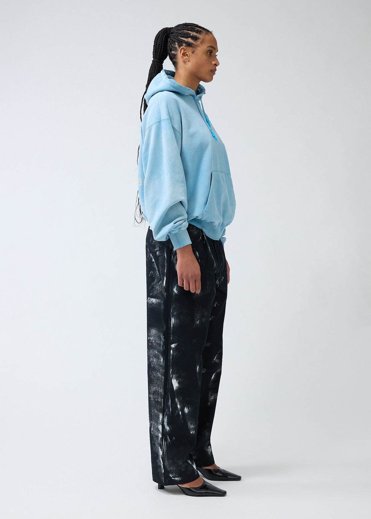 LOGO HOODIE WASHED BLUE