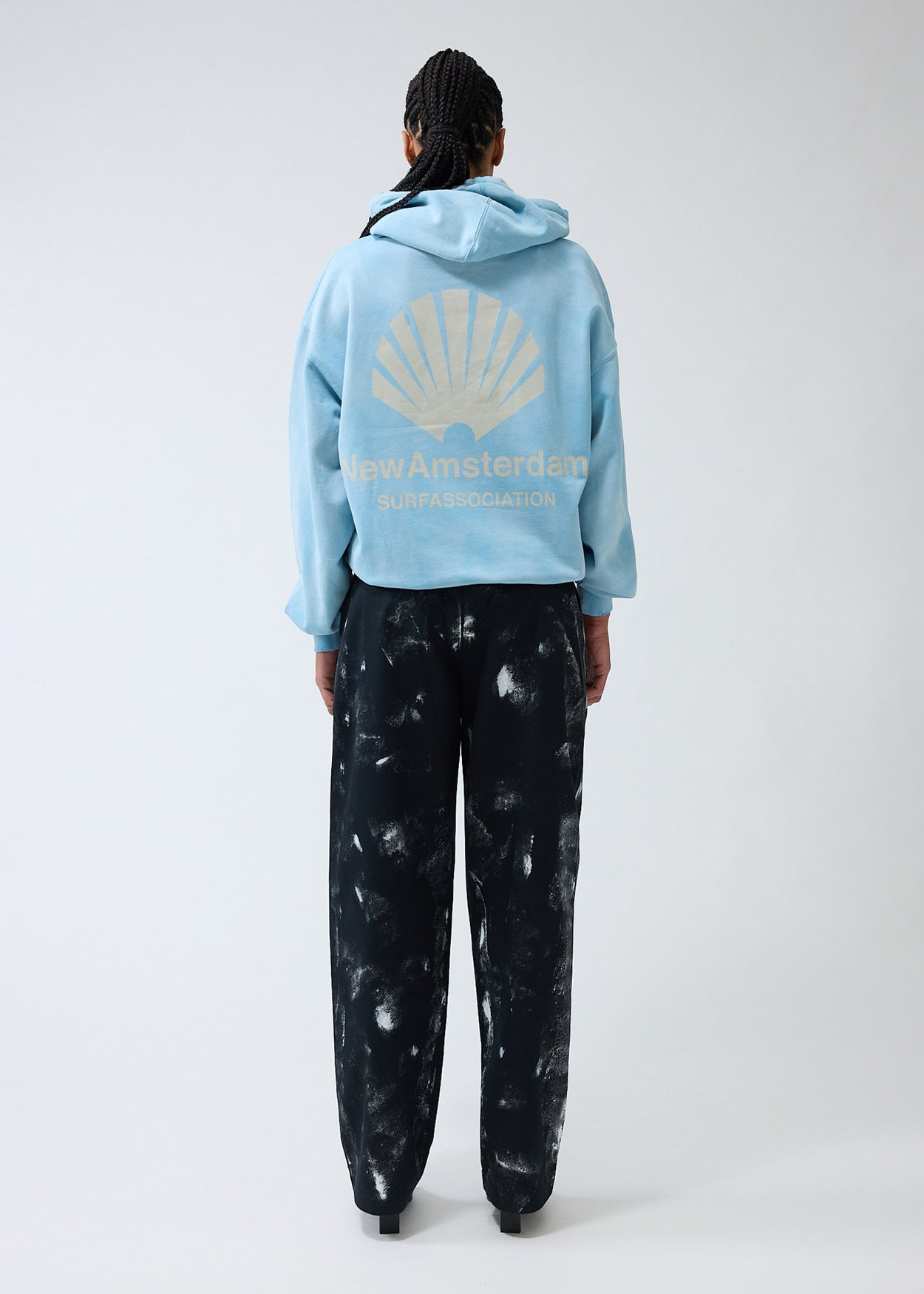 LOGO HOODIE WASHED BLUE