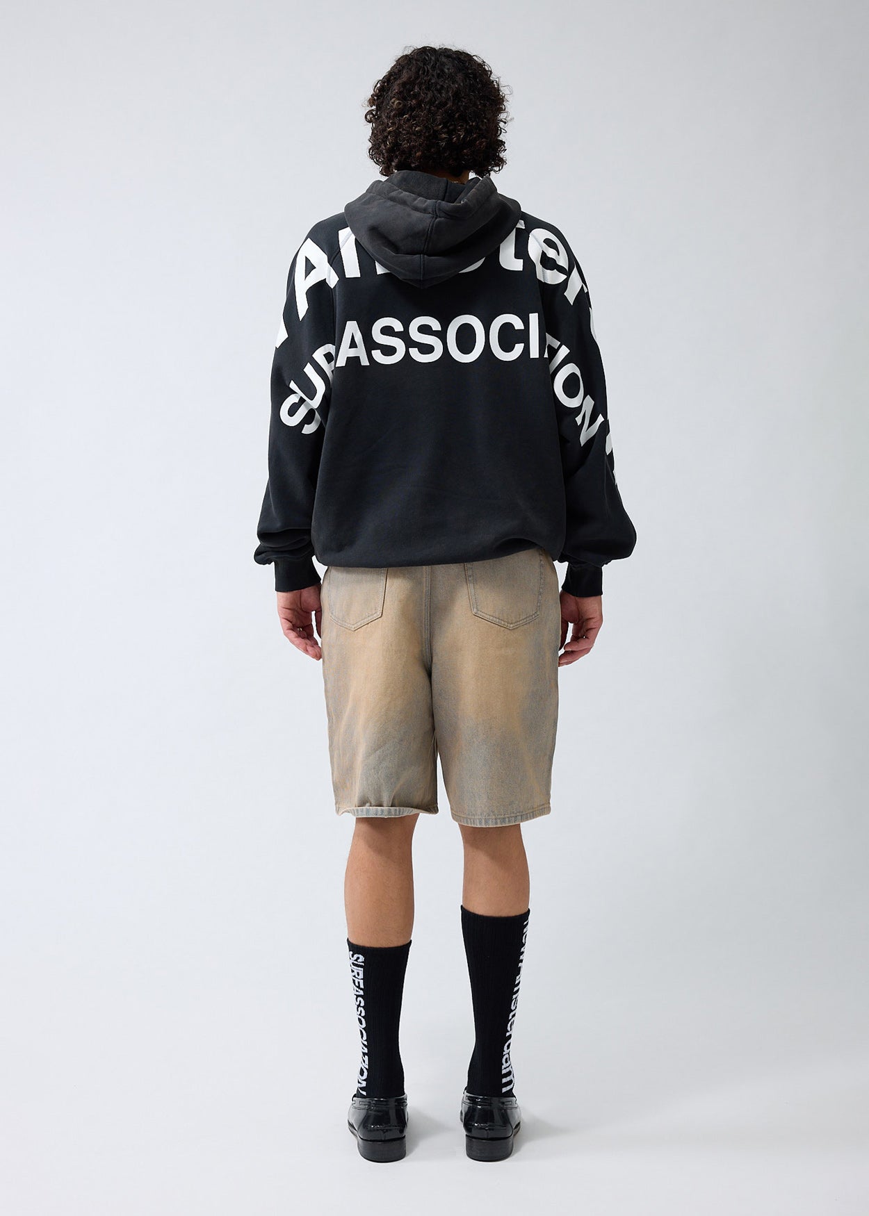 LOGO LINE HOODIE BLACK