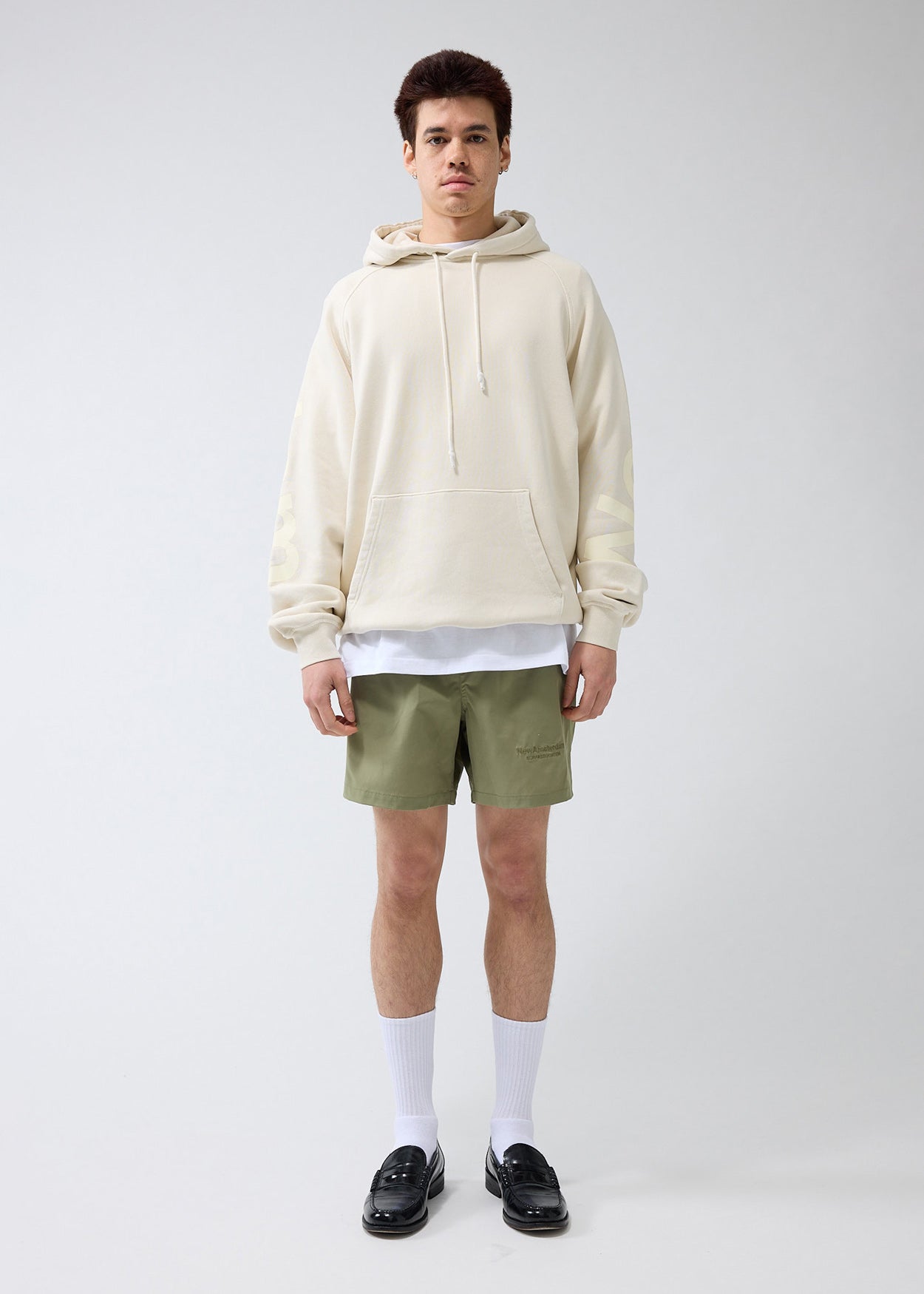 LOGO LINE HOODIE TURTLEDOVE