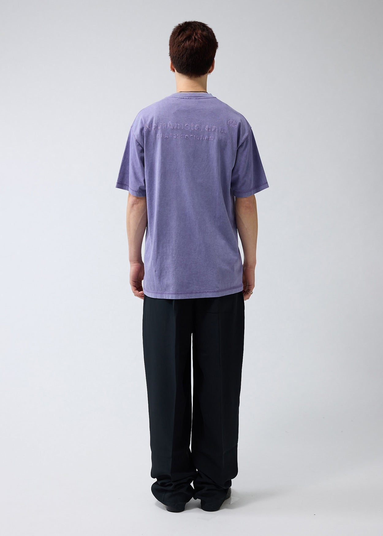 LOGO TEE WASHED EMBRO PURPLE HAZE