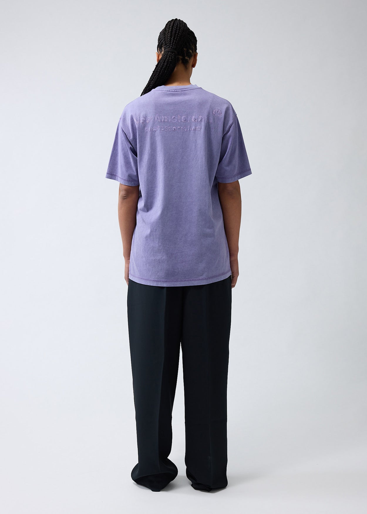 LOGO TEE WASHED EMBRO PURPLE HAZE