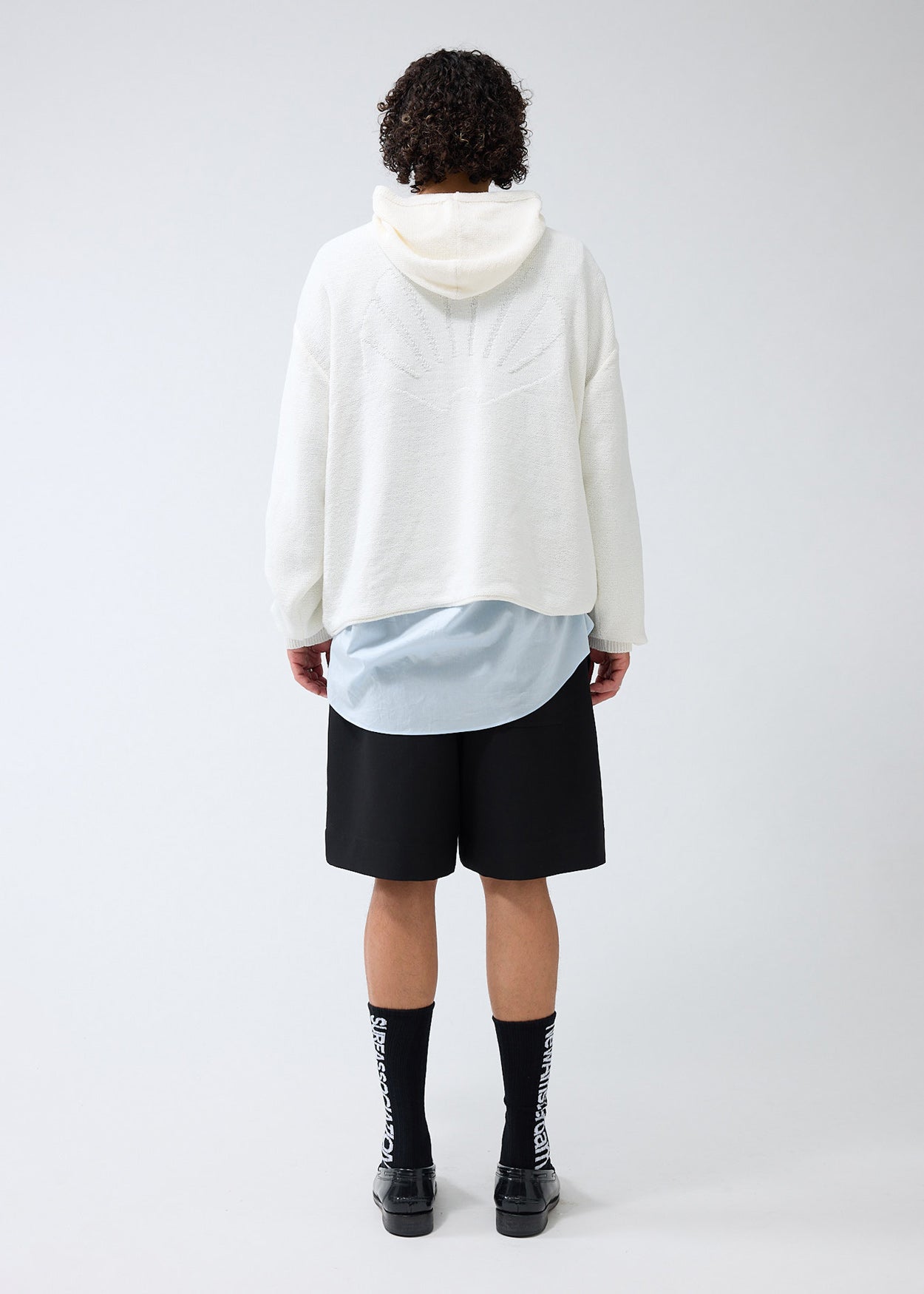 KNITTED HOODIE WHITE