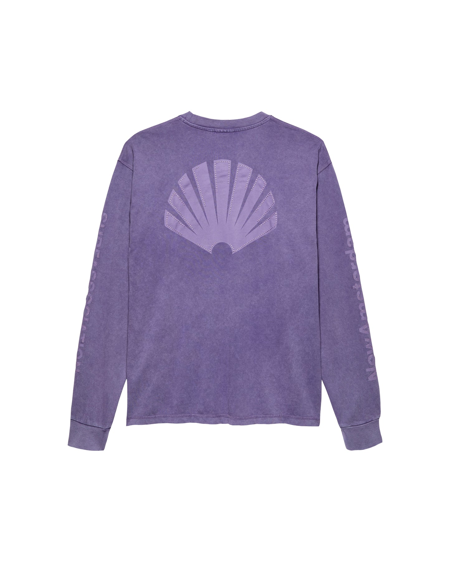LOGO LONGSLEEVE WASHED EMBRO PURPLE HAZE