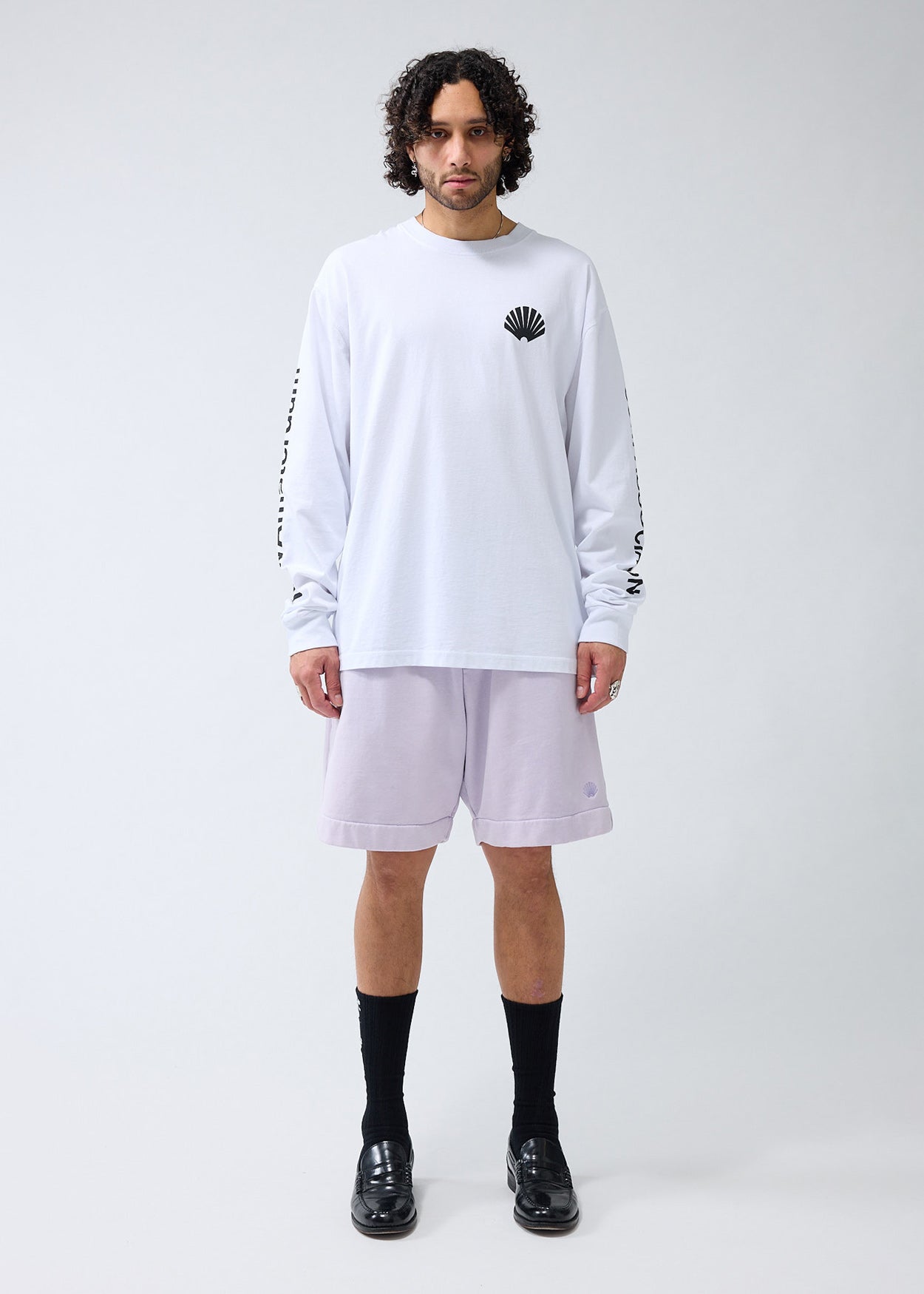 LOGO LONGSLEEVE WHITE/BLACK