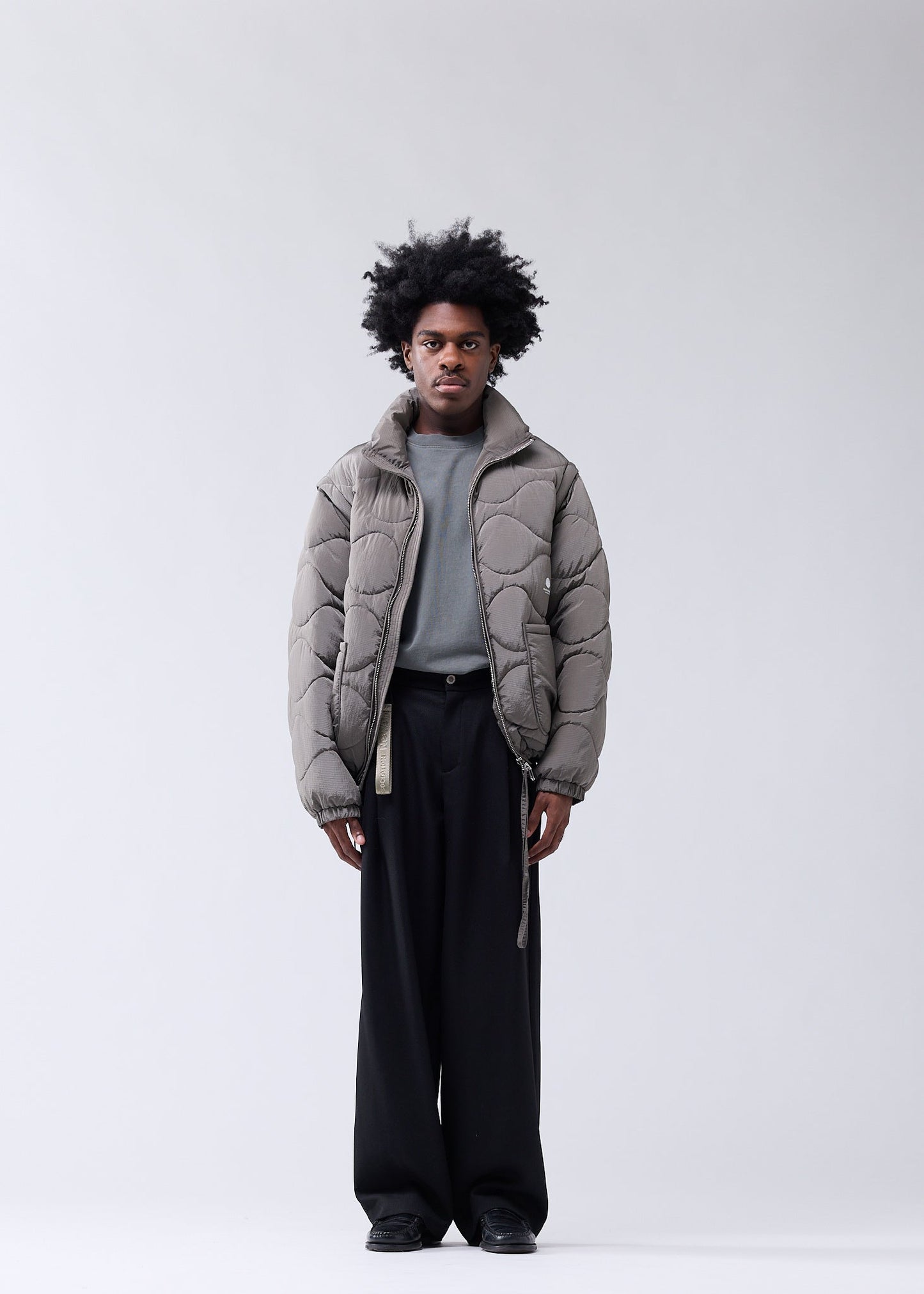 DETACHABLE JACKET DARK TAUPE