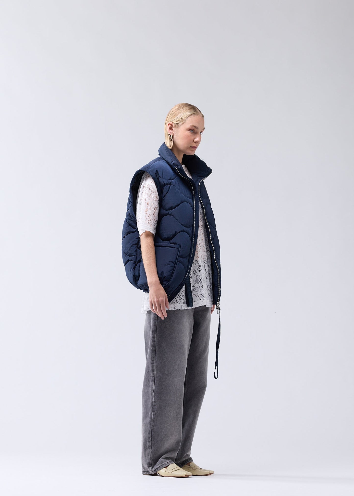 DETACHABLE JACKET MARINE BLUE