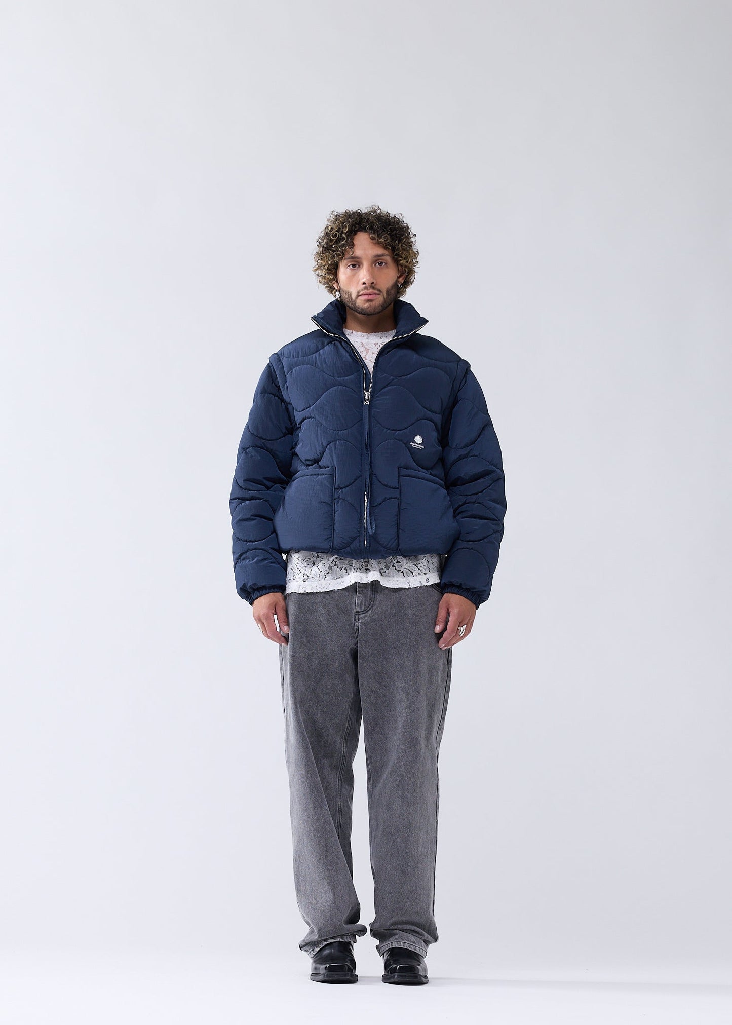 DETACHABLE JACKET MARINE BLUE