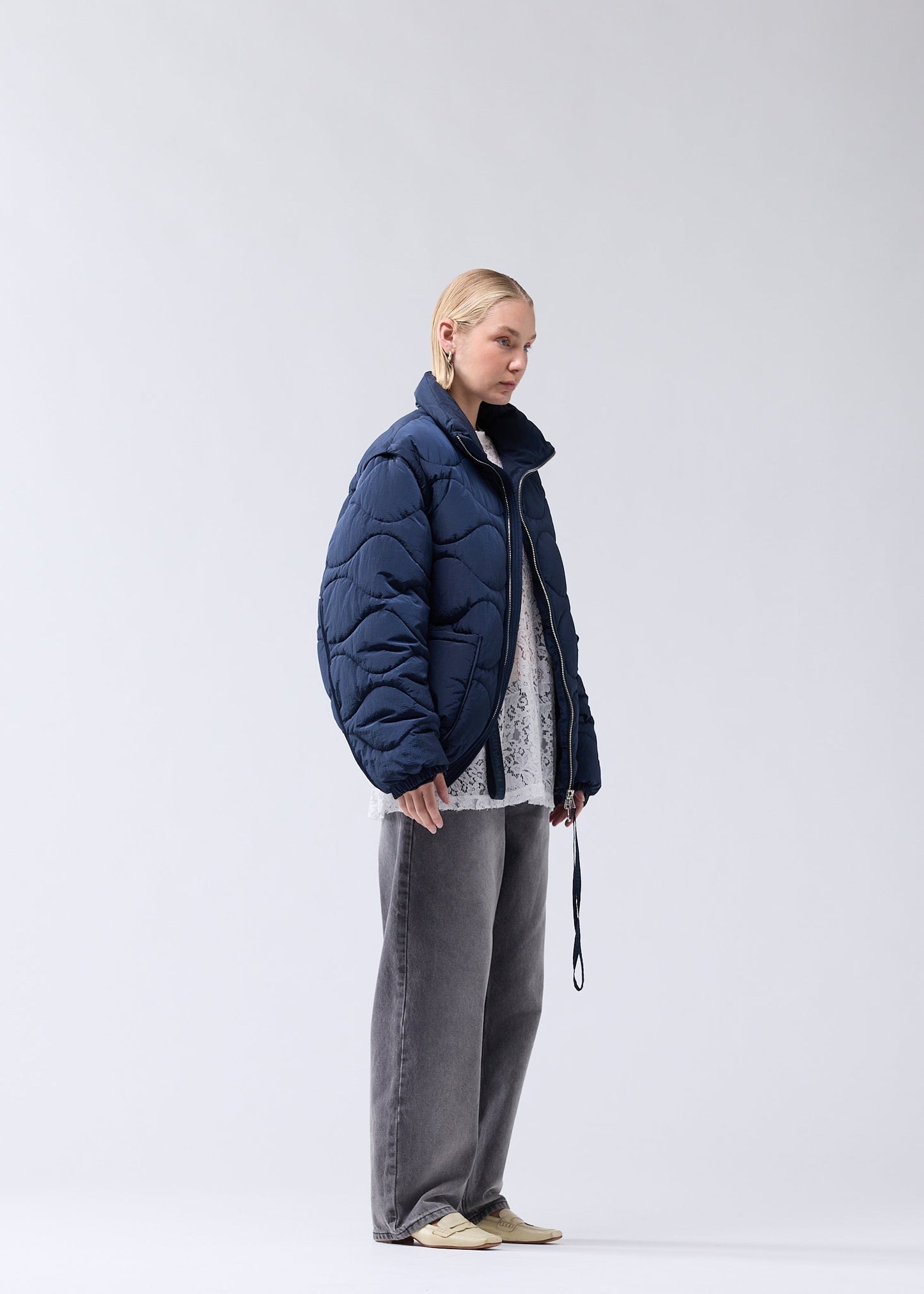 DETACHABLE JACKET MARINE BLUE