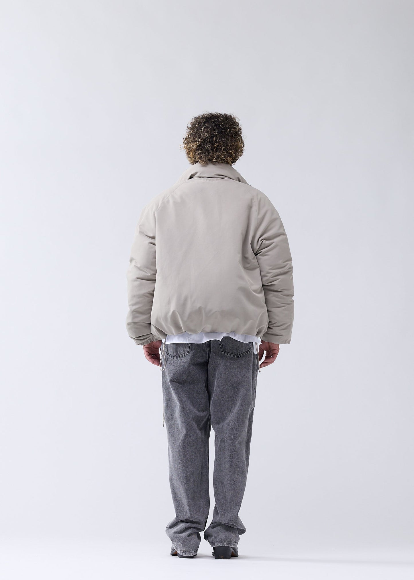 REVERSIBLE SAFETY JACKET SILVER SAND