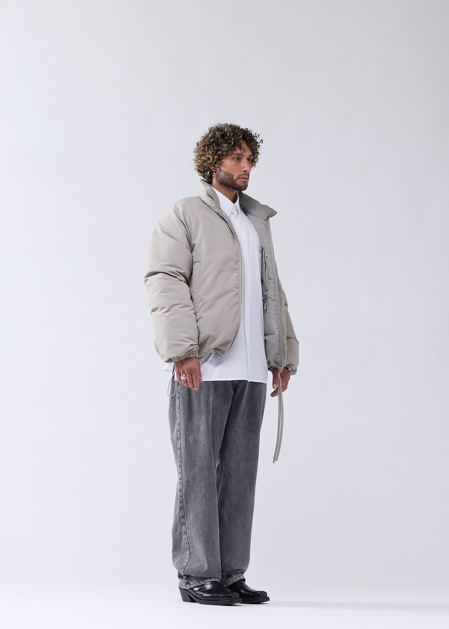 REVERSIBLE SAFETY JACKET SILVER SAND