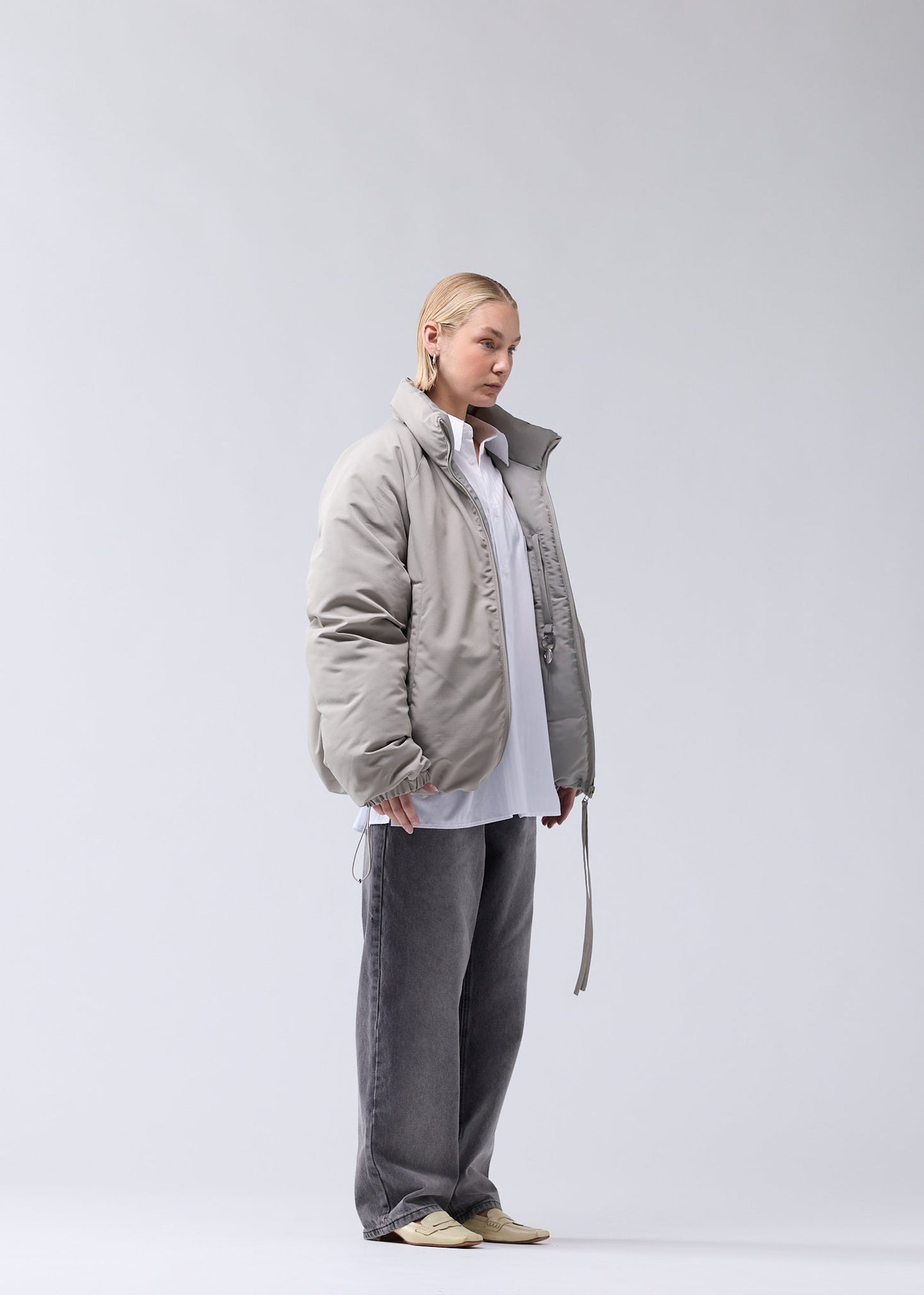 REVERSIBLE SAFETY JACKET SILVER SAND