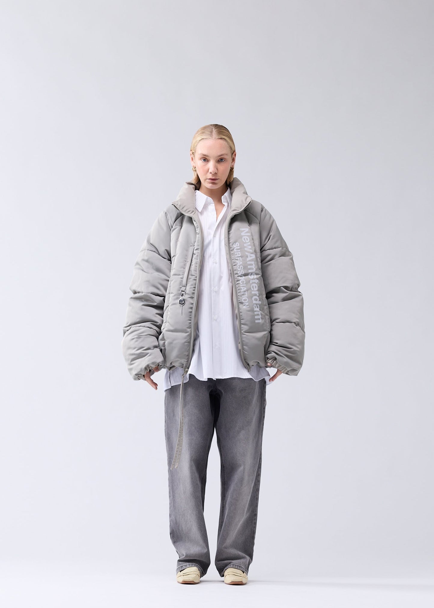 REVERSIBLE SAFETY JACKET SILVER SAND