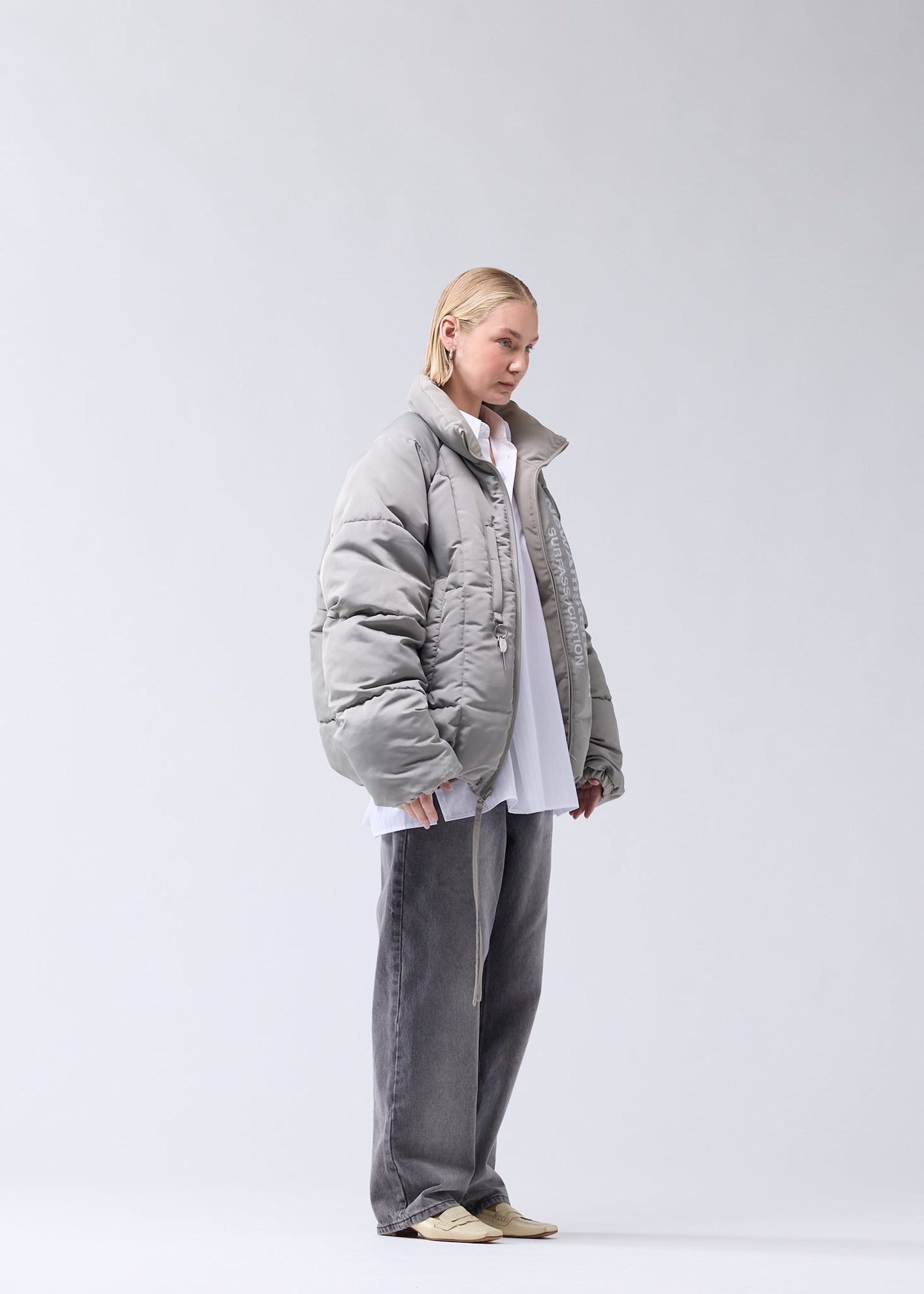 REVERSIBLE SAFETY JACKET SILVER SAND