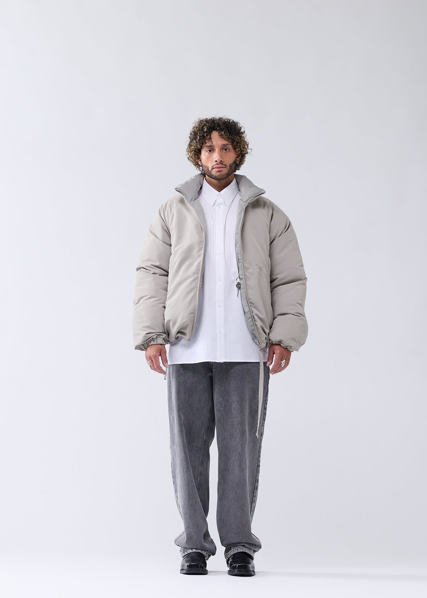 REVERSIBLE SAFETY JACKET SILVER SAND
