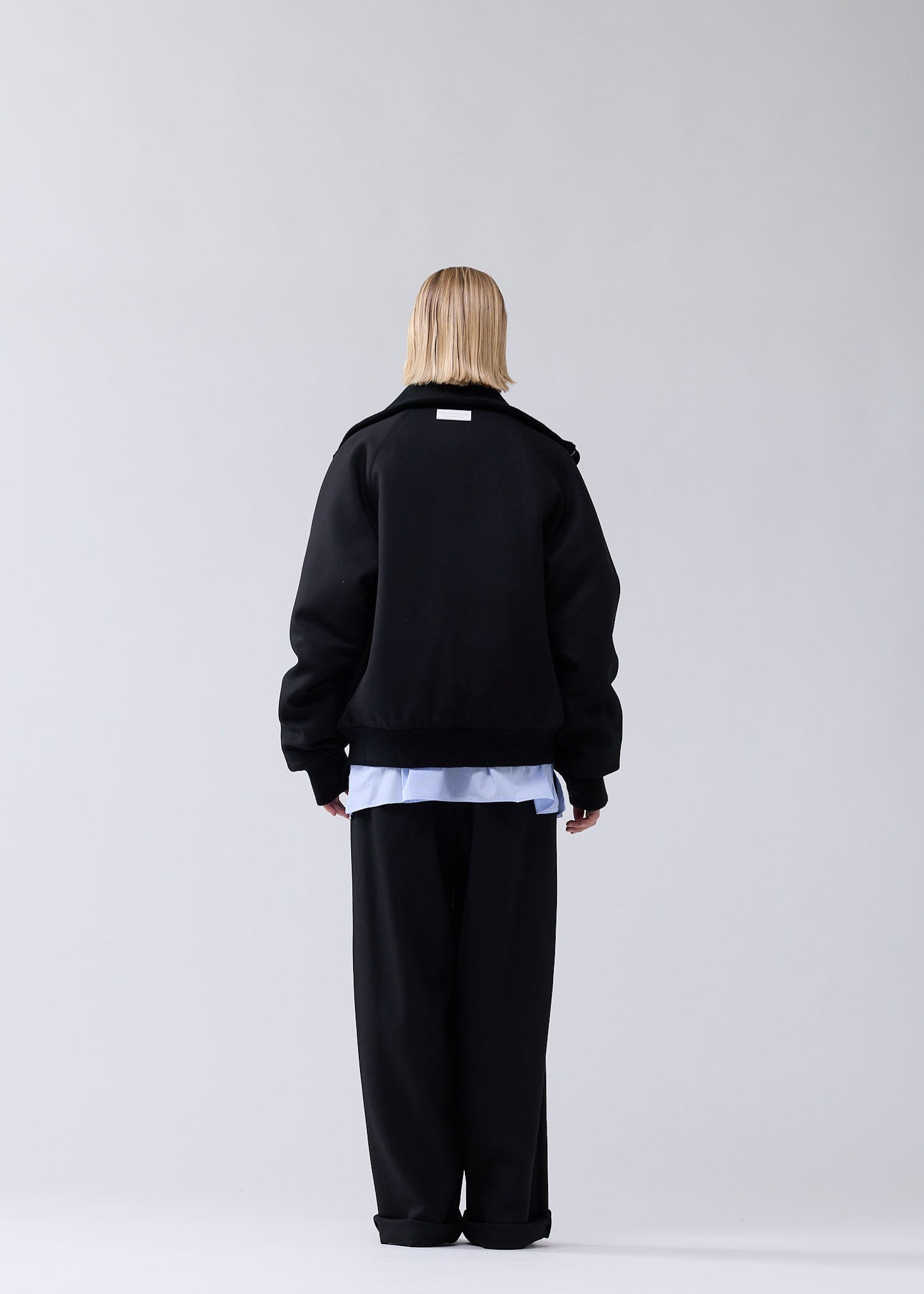 WOOL BOMBER JACKET BLACK