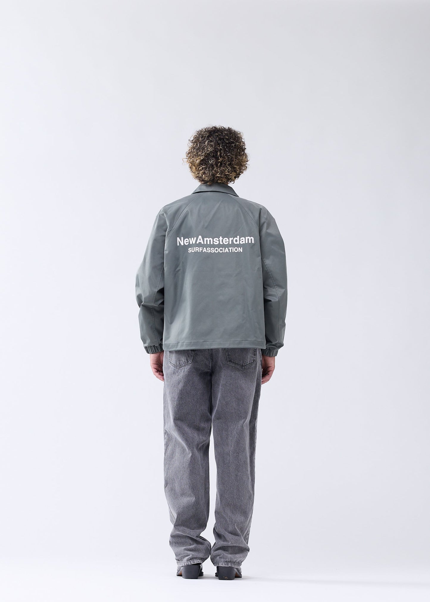 NYLON COACH JACKET SHARK GREEN