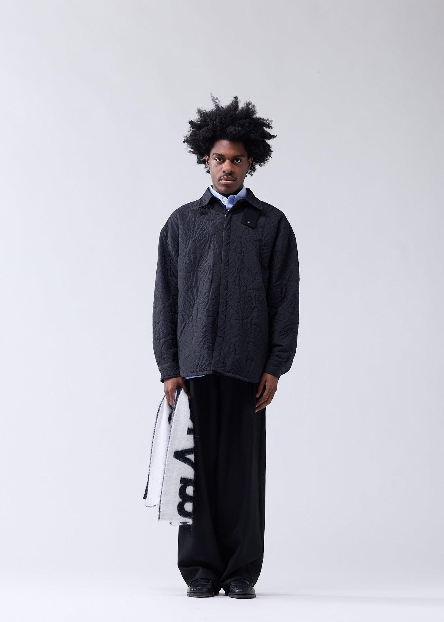 QUILTED OVERSHIRT BLACK