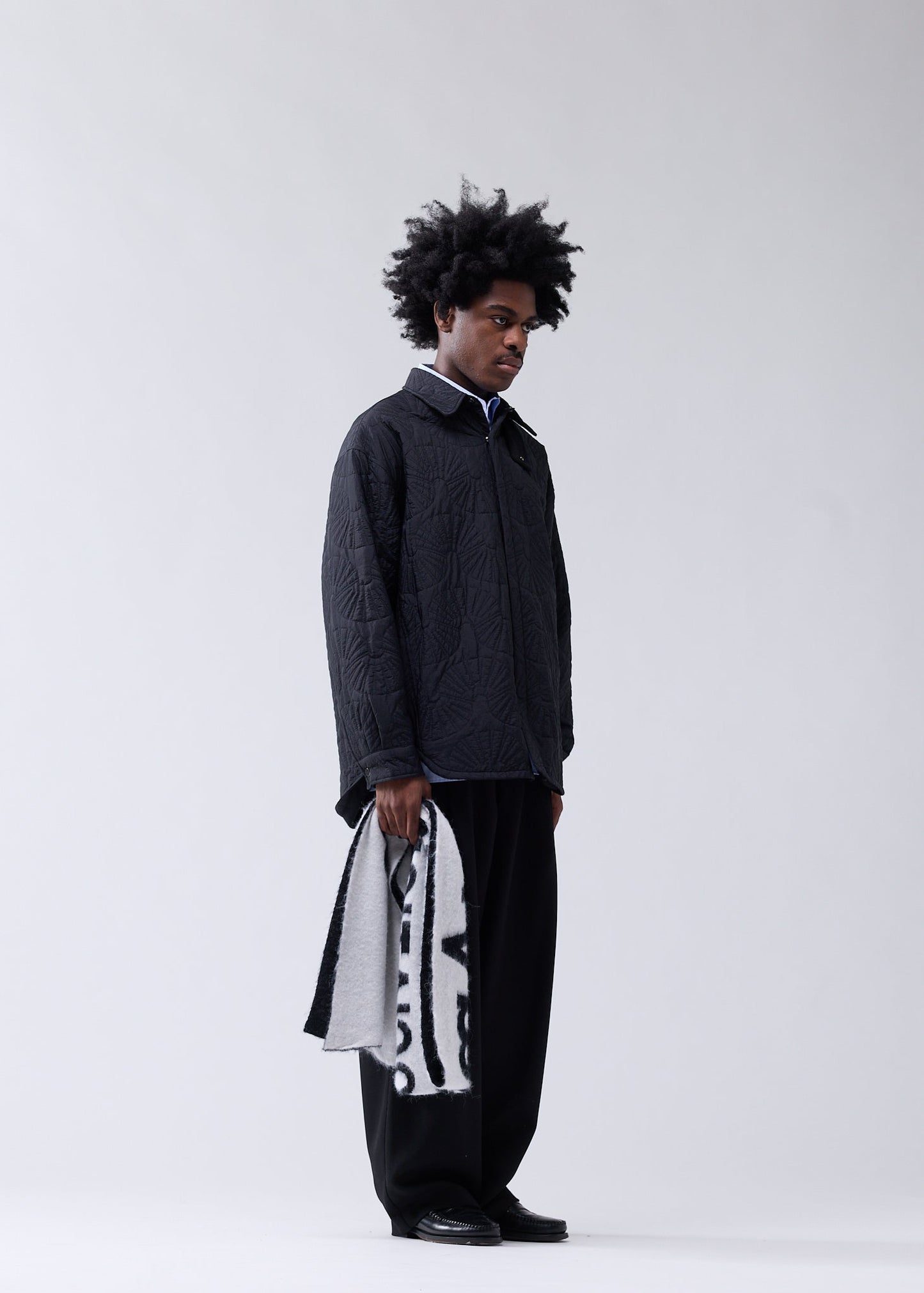 QUILTED OVERSHIRT BLACK
