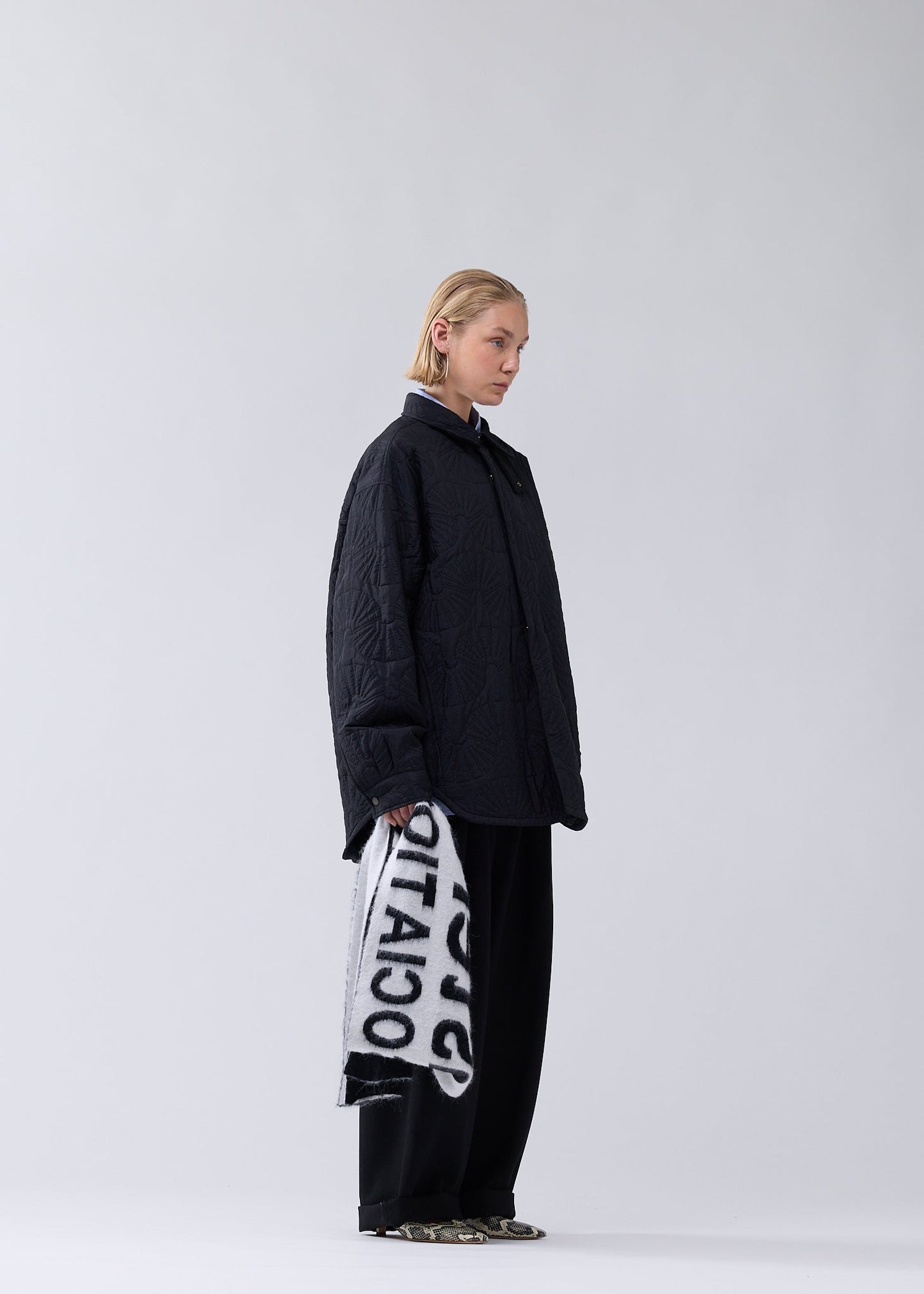 QUILTED OVERSHIRT BLACK