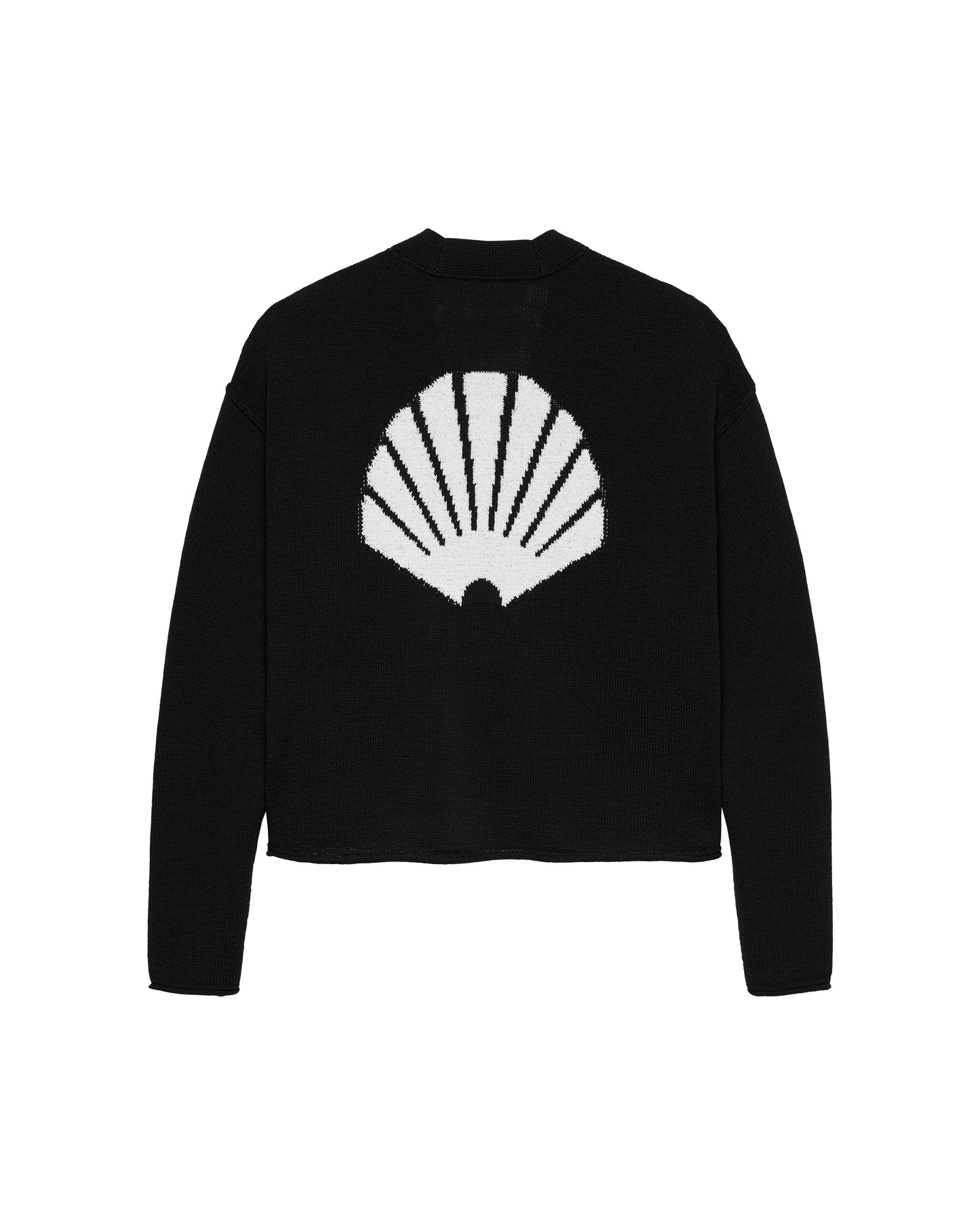 LOGO CARDIGAN BLACK/WHITE