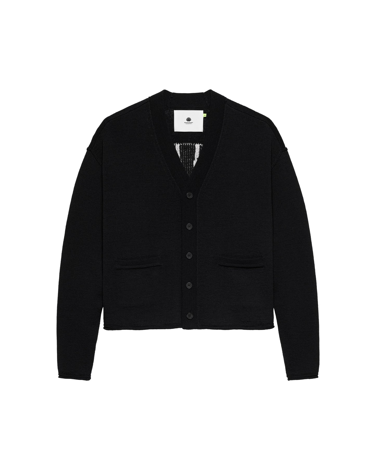 LOGO CARDIGAN BLACK/WHITE