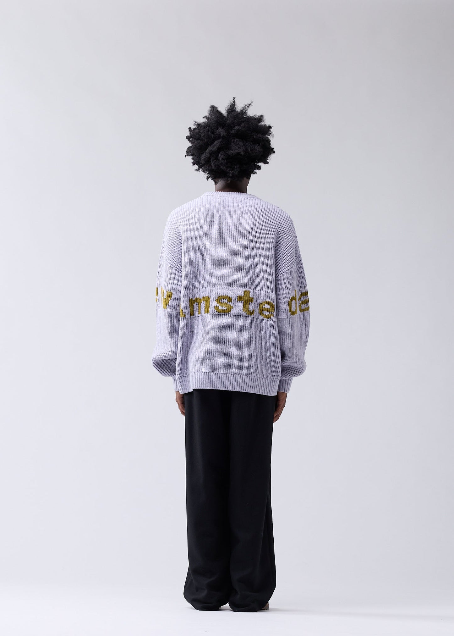 NAME CREW KNIT SEA FOG/MOSS