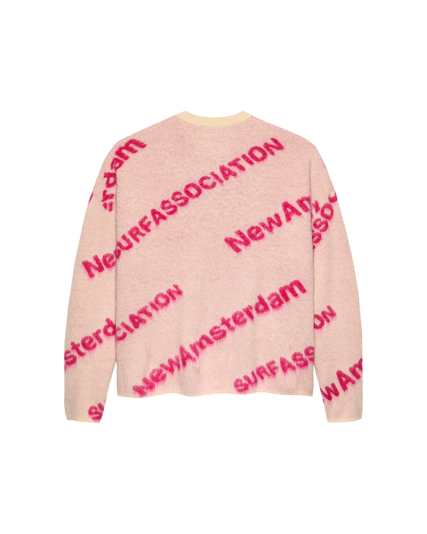 JACQUARD KNIT ECRU/MAGENTA