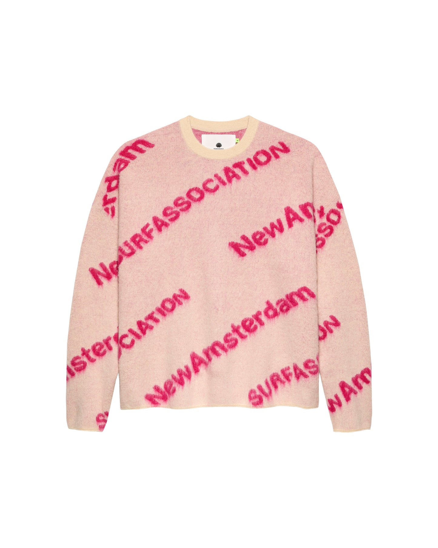 JACQUARD KNIT ECRU/MAGENTA