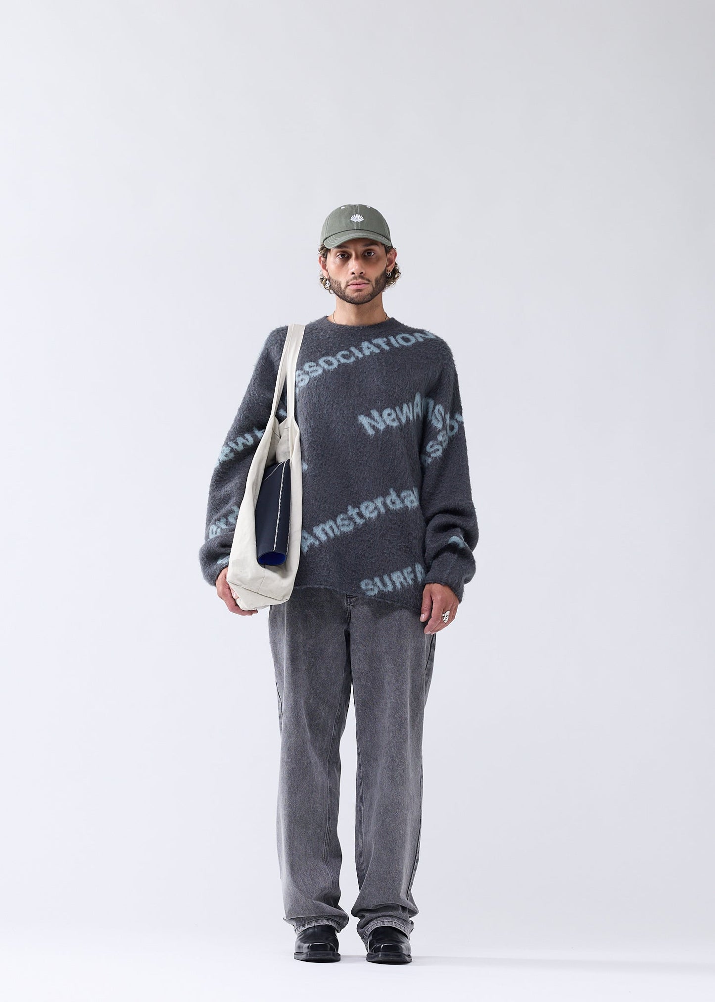 JACQUARD KNIT SHARK GREEN/TEAL