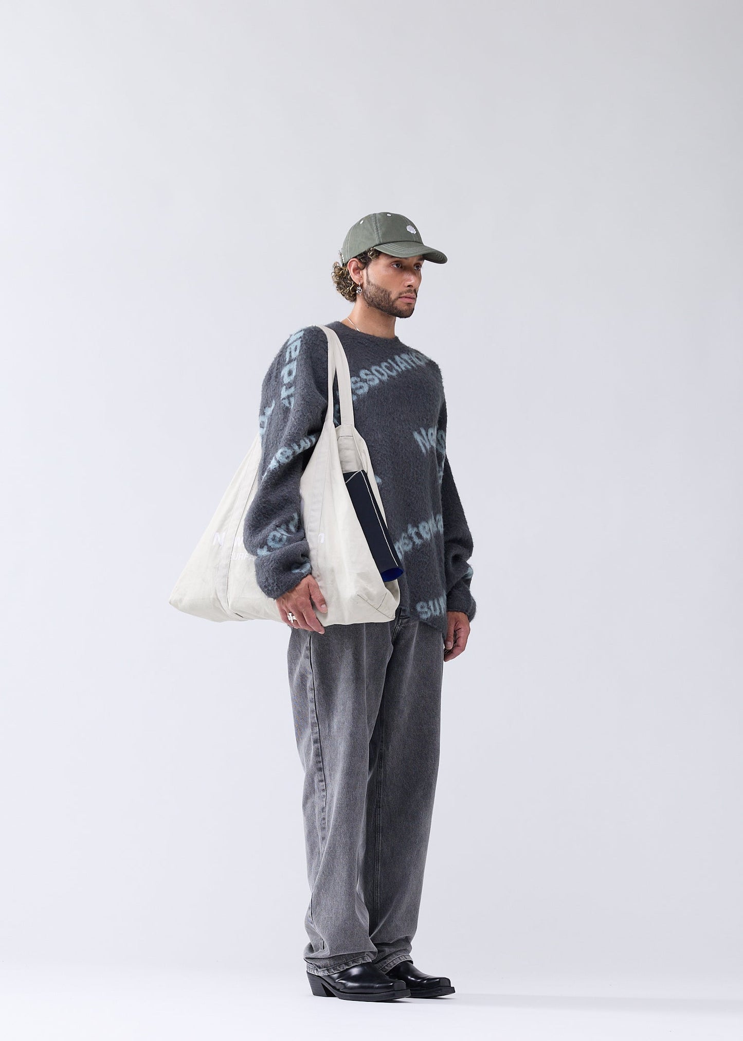 JACQUARD KNIT SHARK GREEN/TEAL