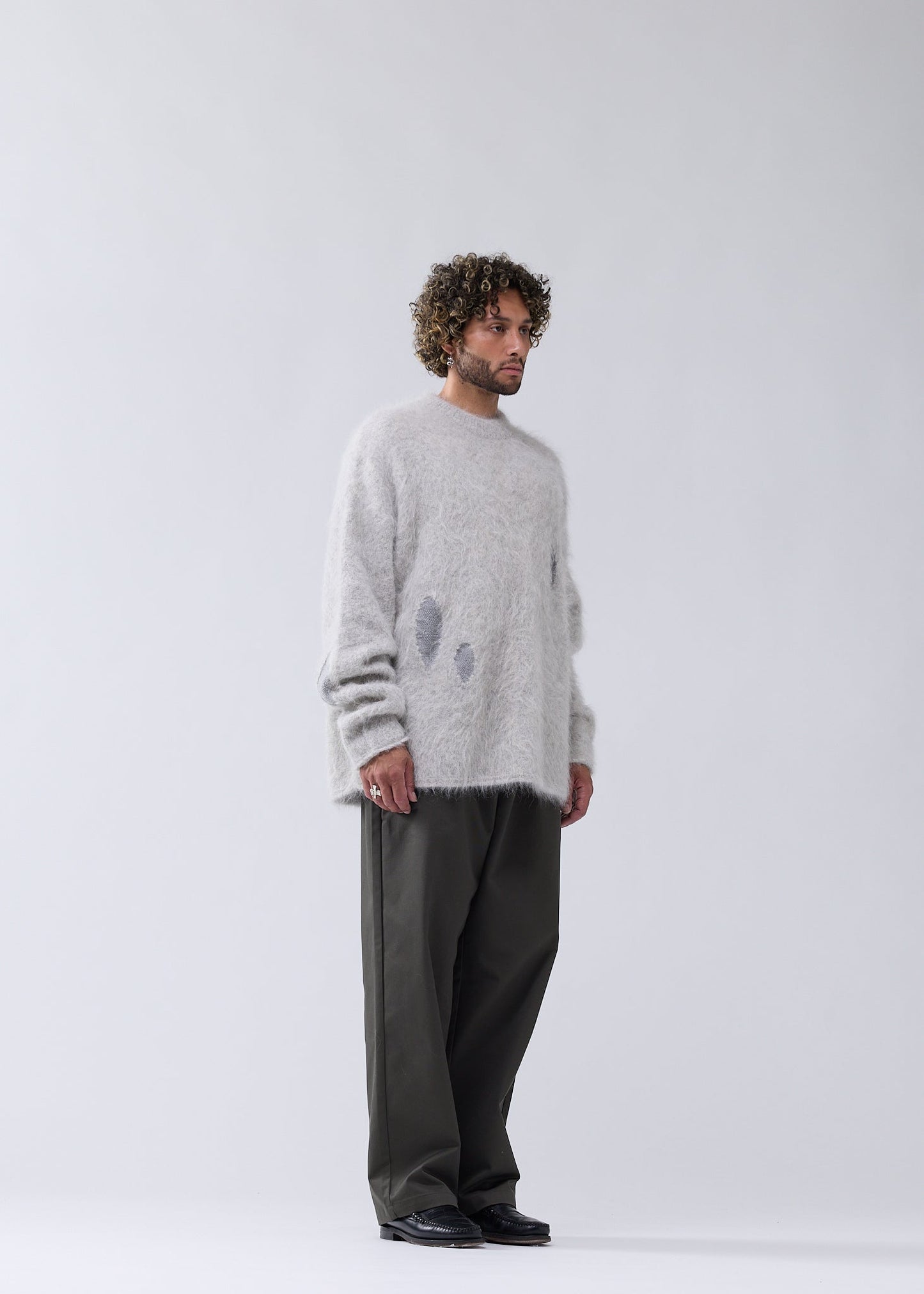 ALPACA BLEND CREWNECK GREY