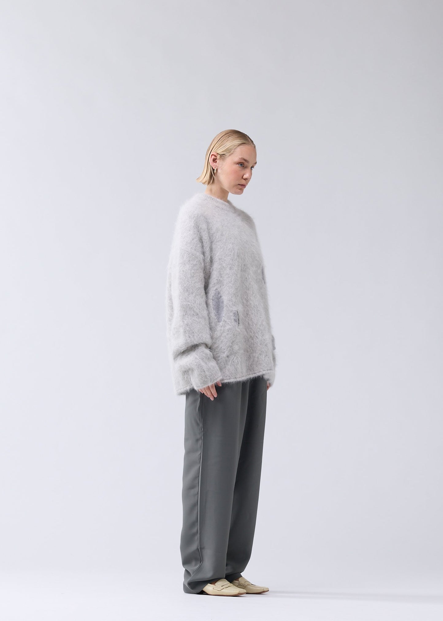 ALPACA BLEND CREWNECK GREY