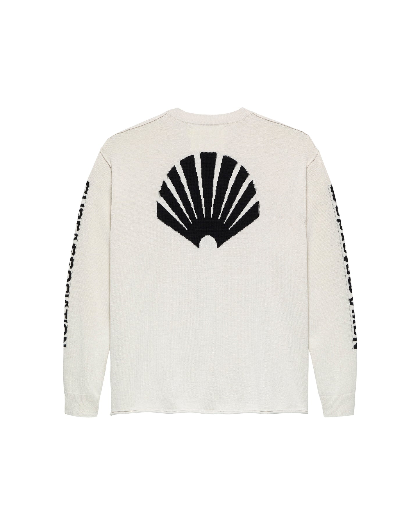 KNITTED LOGO LONGSLEEVE ECRU/BLACK