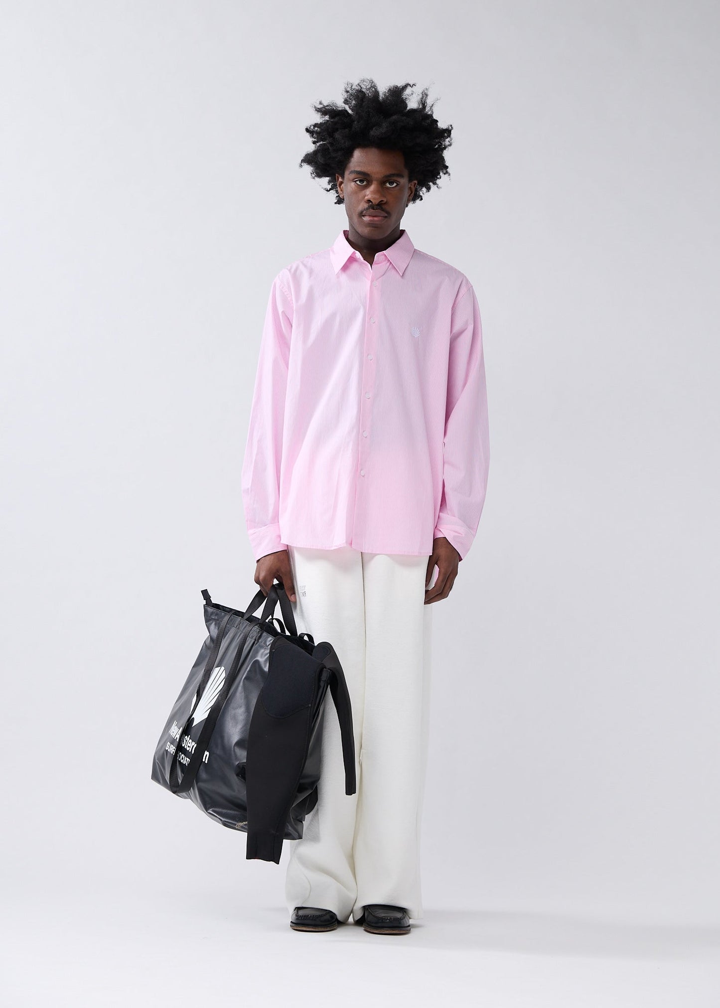 BEACH SHIRT PINK/WHITE