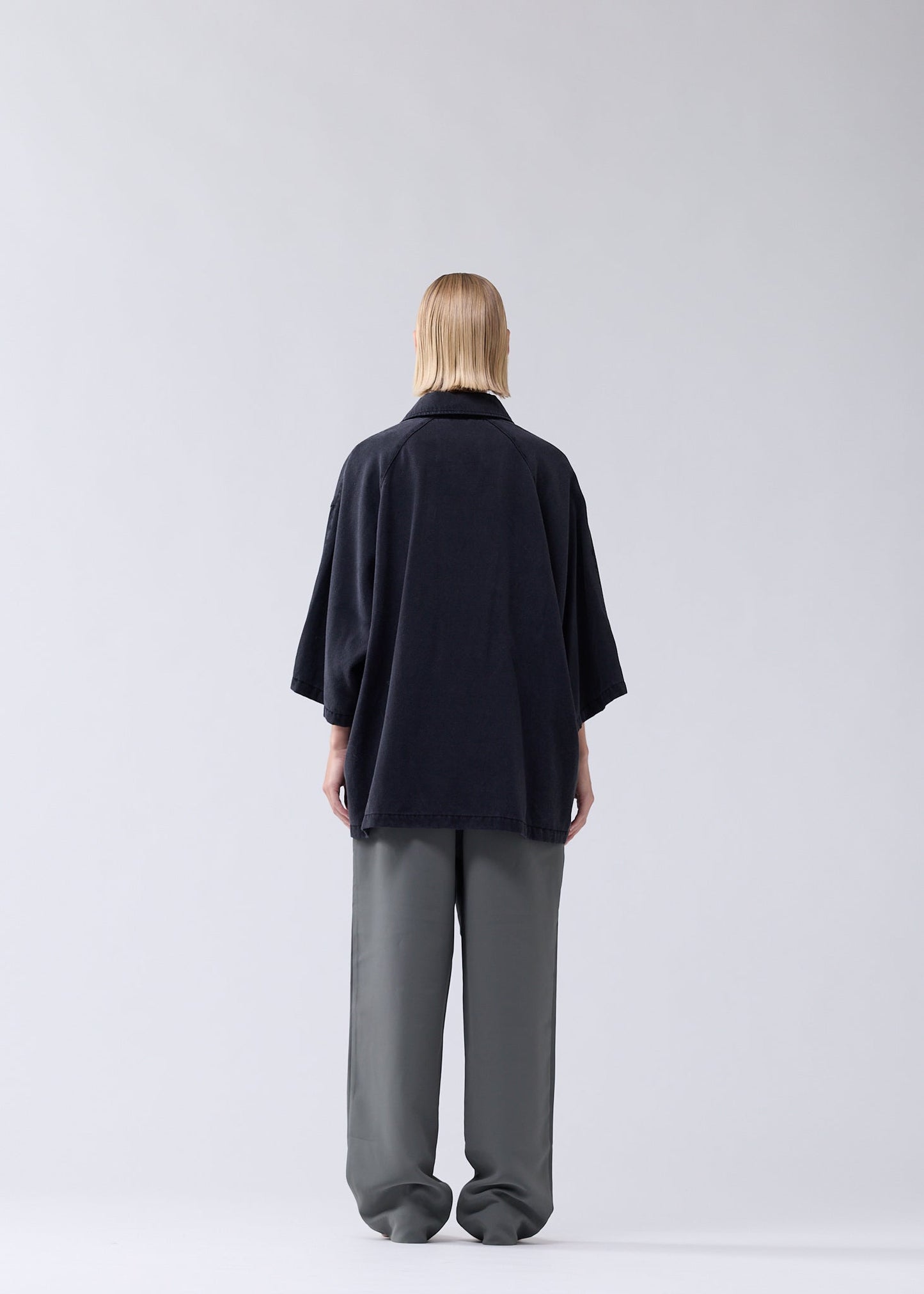 DENIM SHIRT WASHED BLACK
