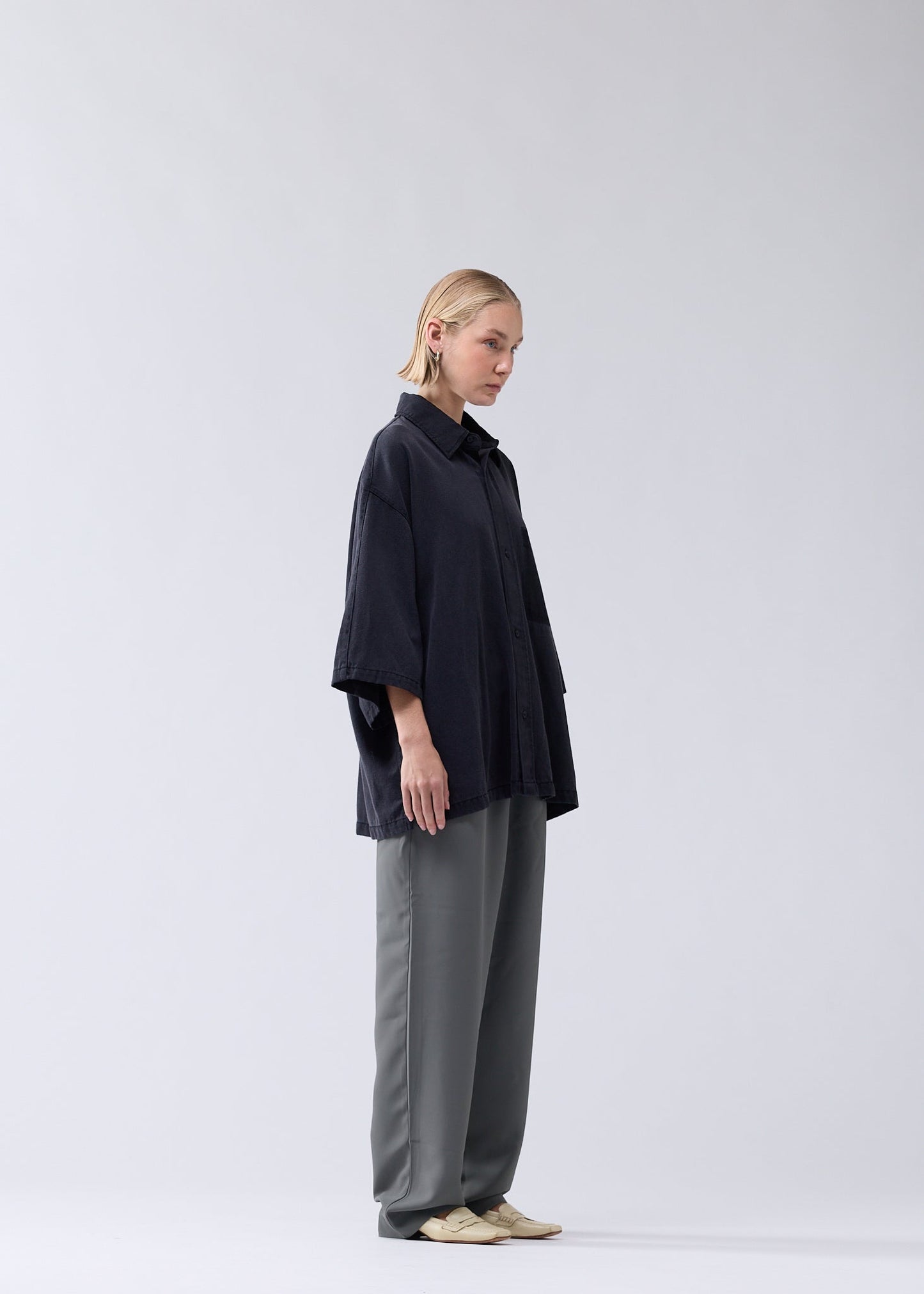 DENIM SHIRT WASHED BLACK