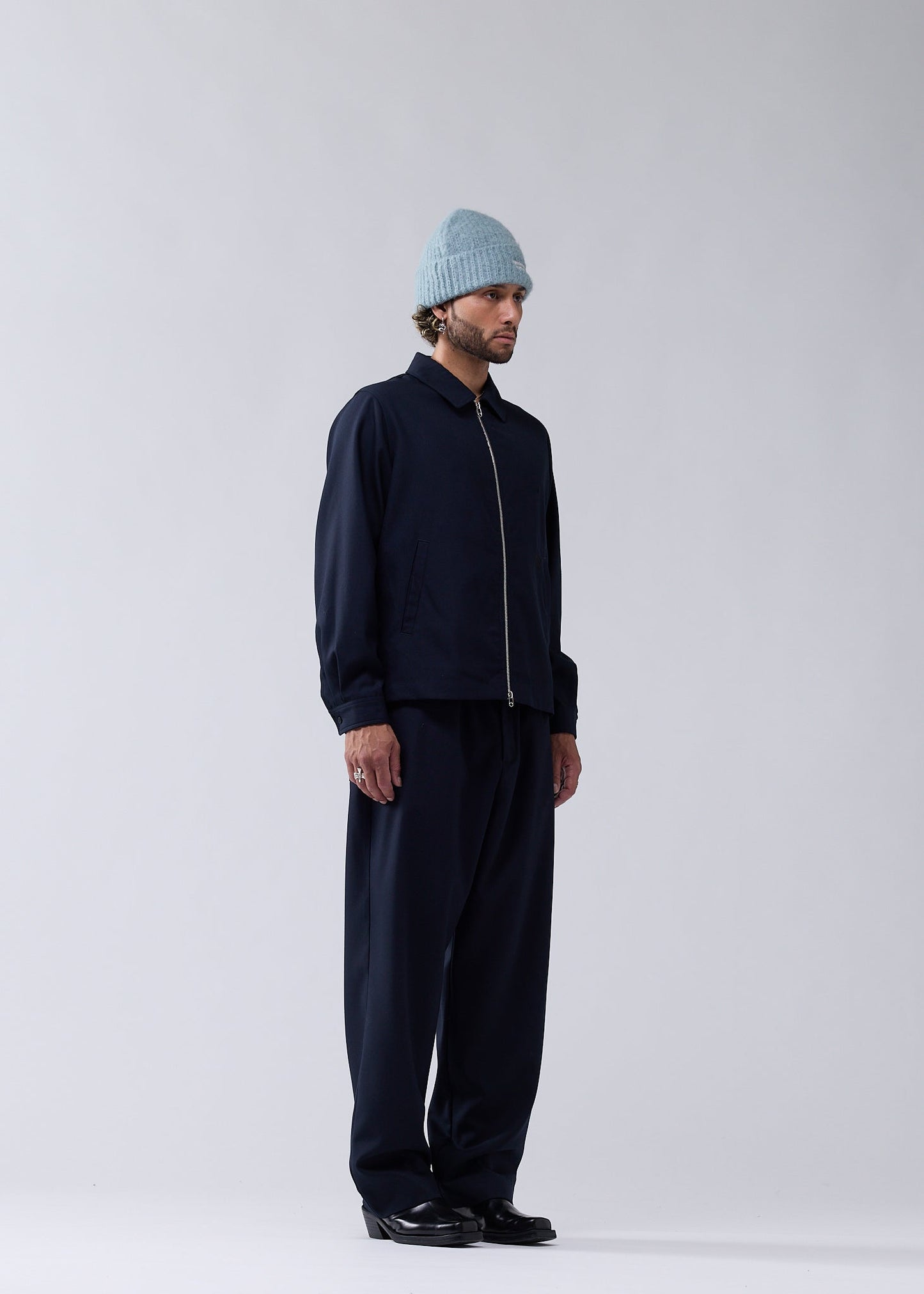 LINED WOOL OVERSHIRT NIGHT