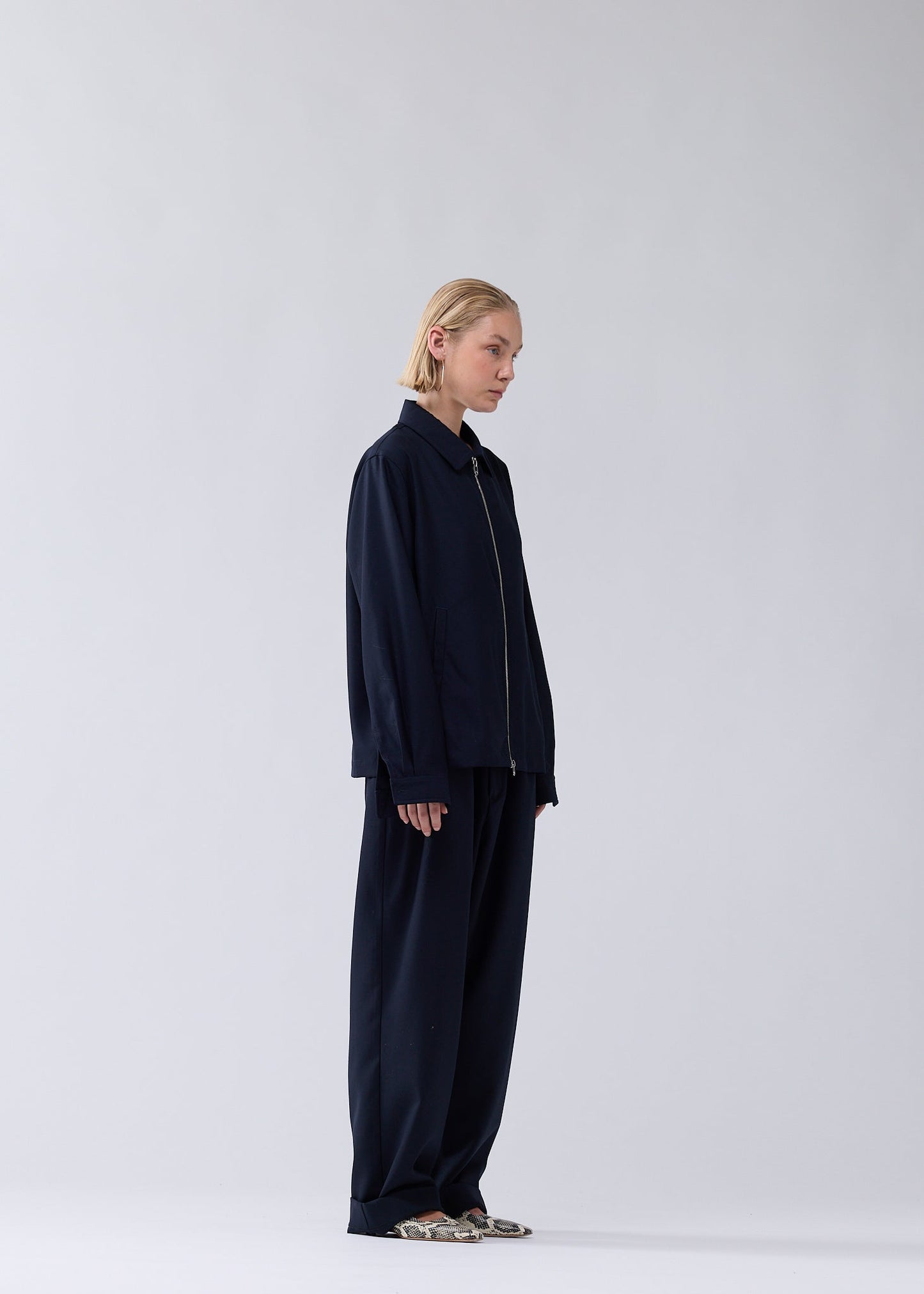 LINED WOOL OVERSHIRT NIGHT