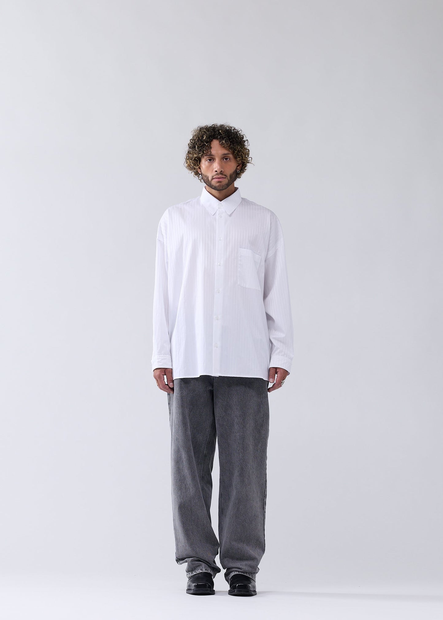 RAW EDGE FLUID SHIRT WHITE