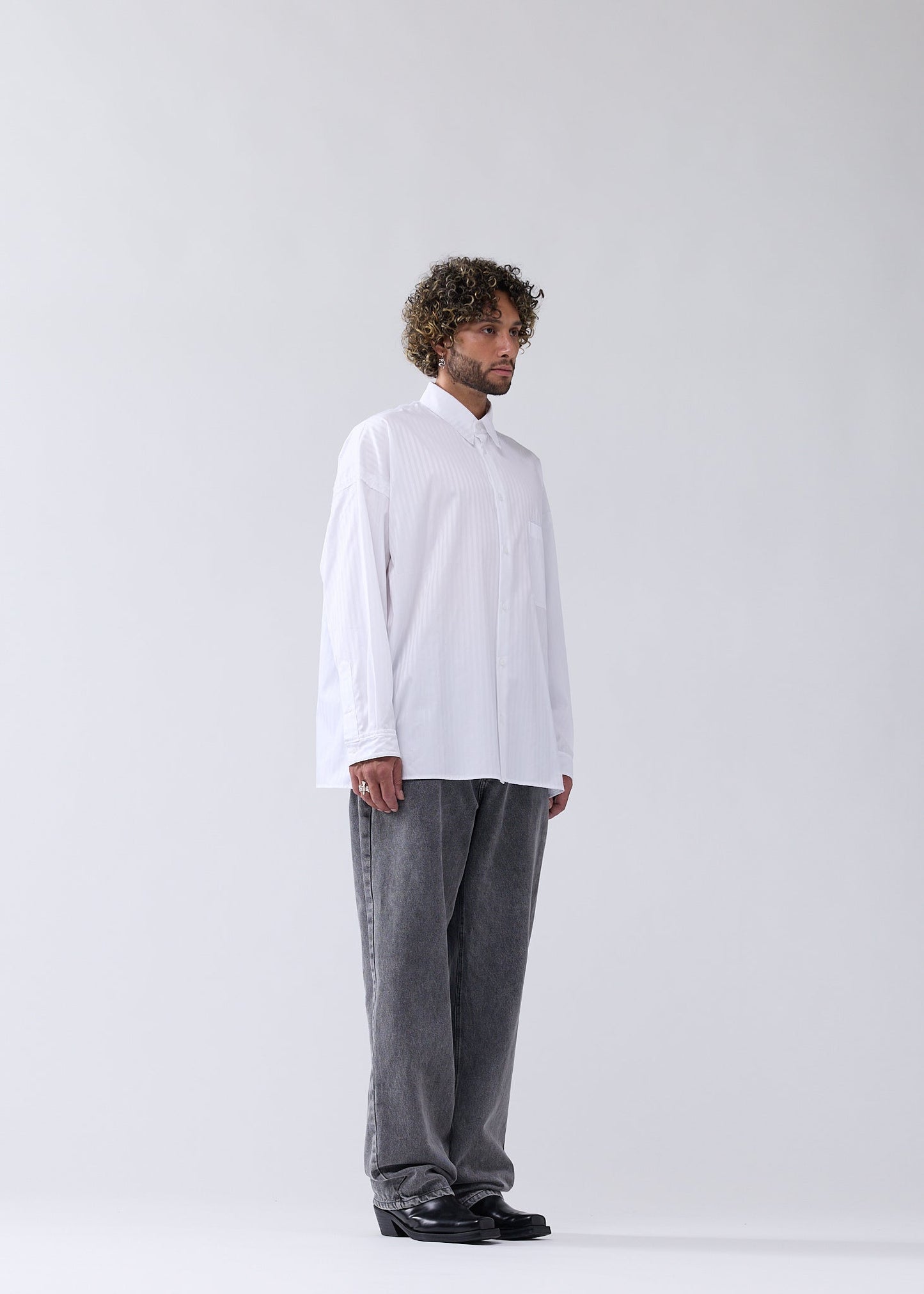 RAW EDGE FLUID SHIRT WHITE