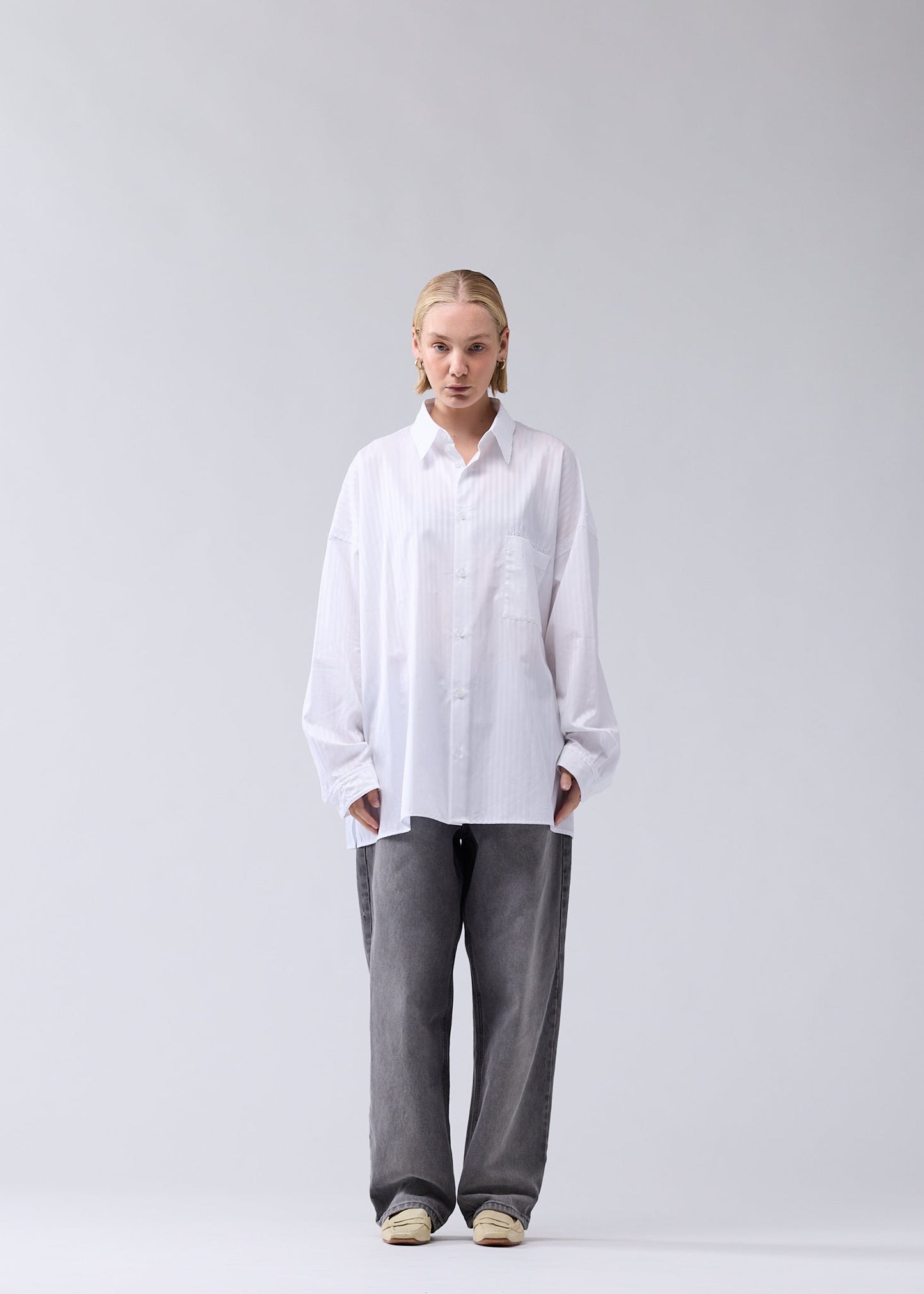 RAW EDGE FLUID SHIRT WHITE