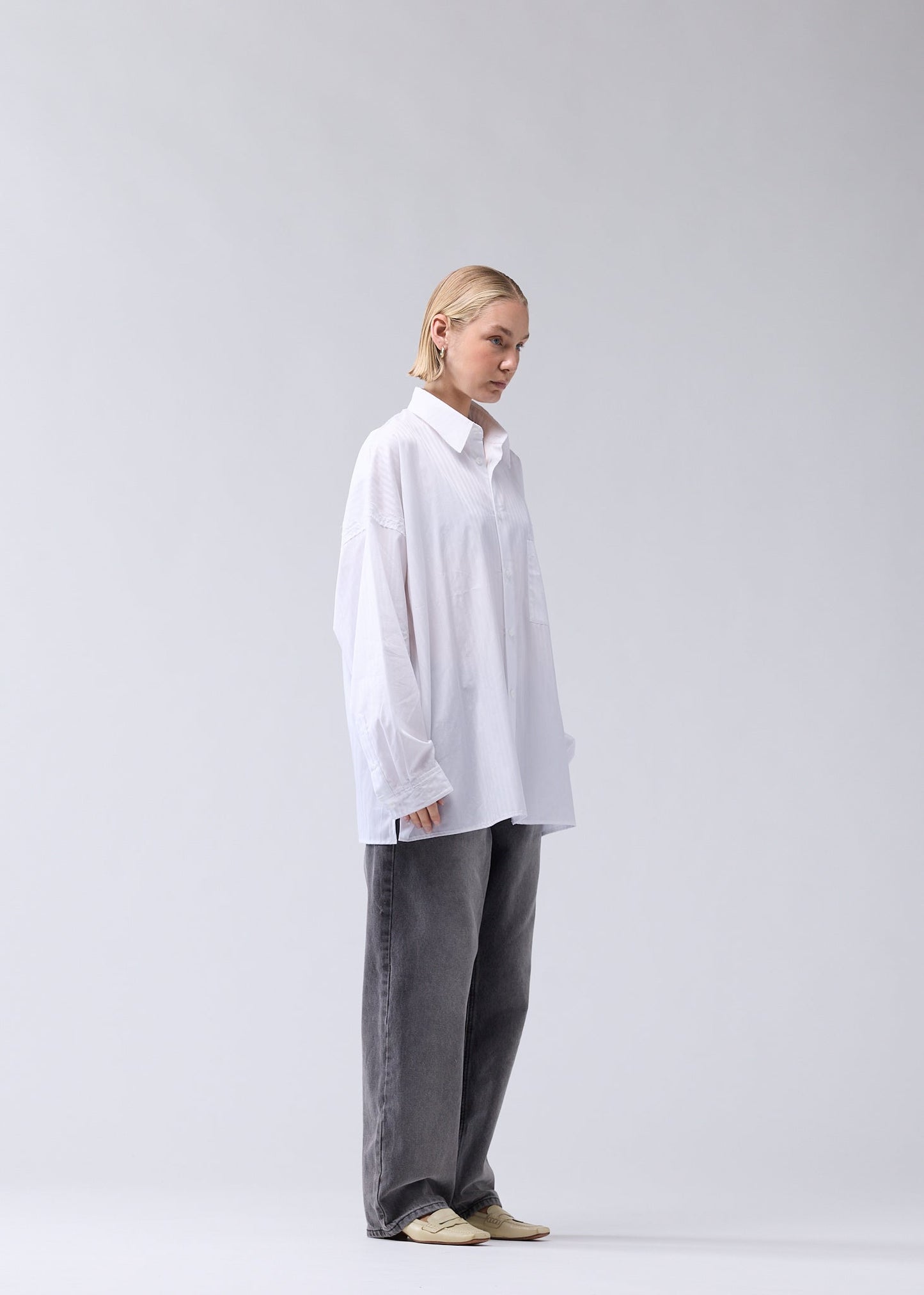 RAW EDGE FLUID SHIRT WHITE