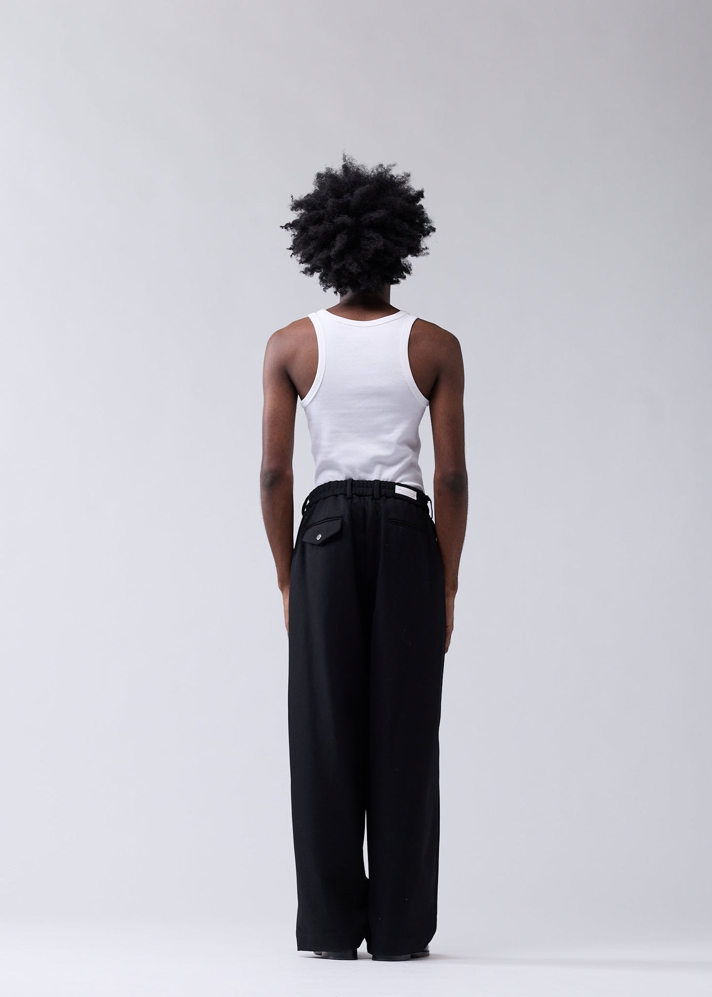 WOOL AFTER TROUSER BLACK