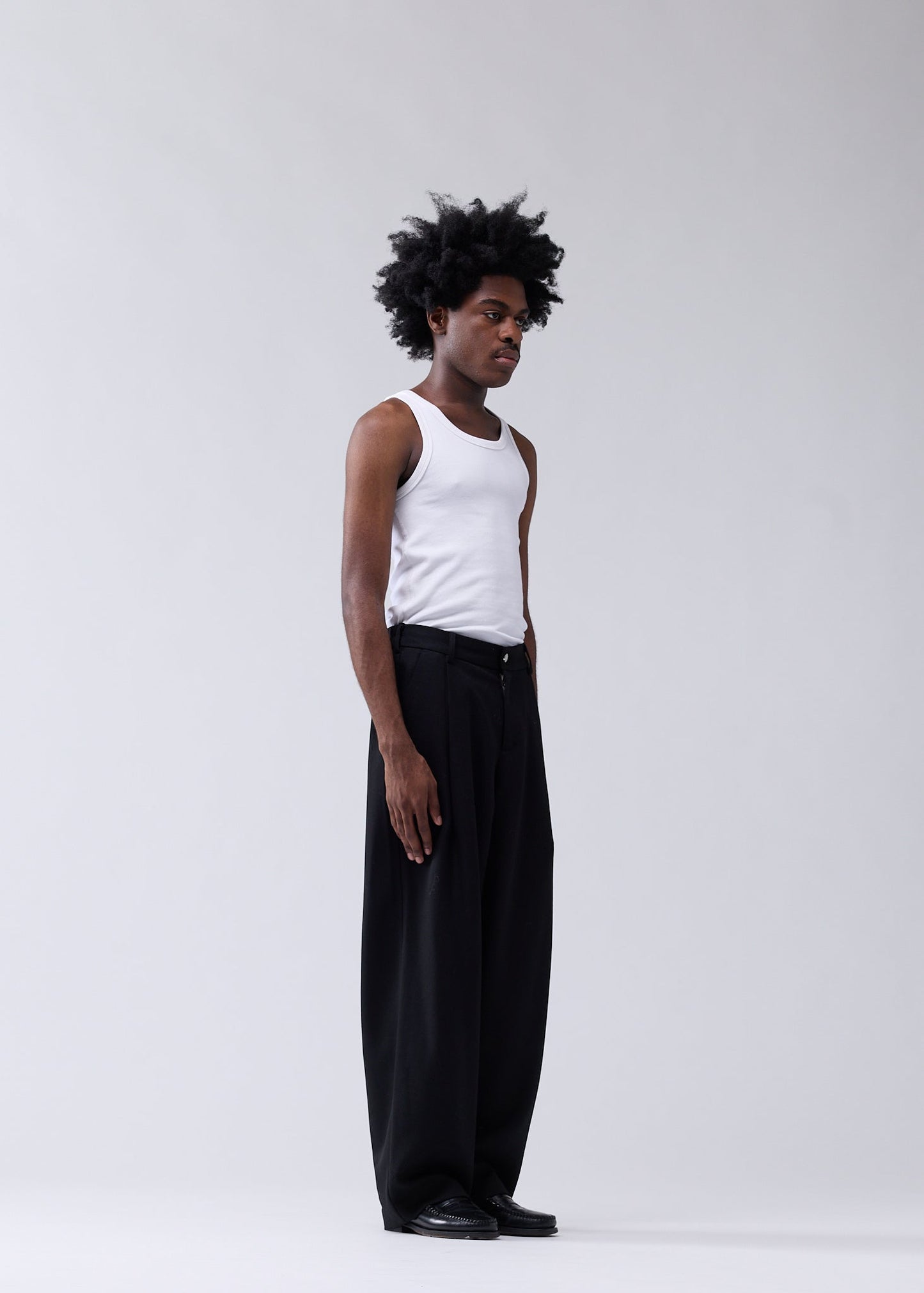 WOOL AFTER TROUSER BLACK