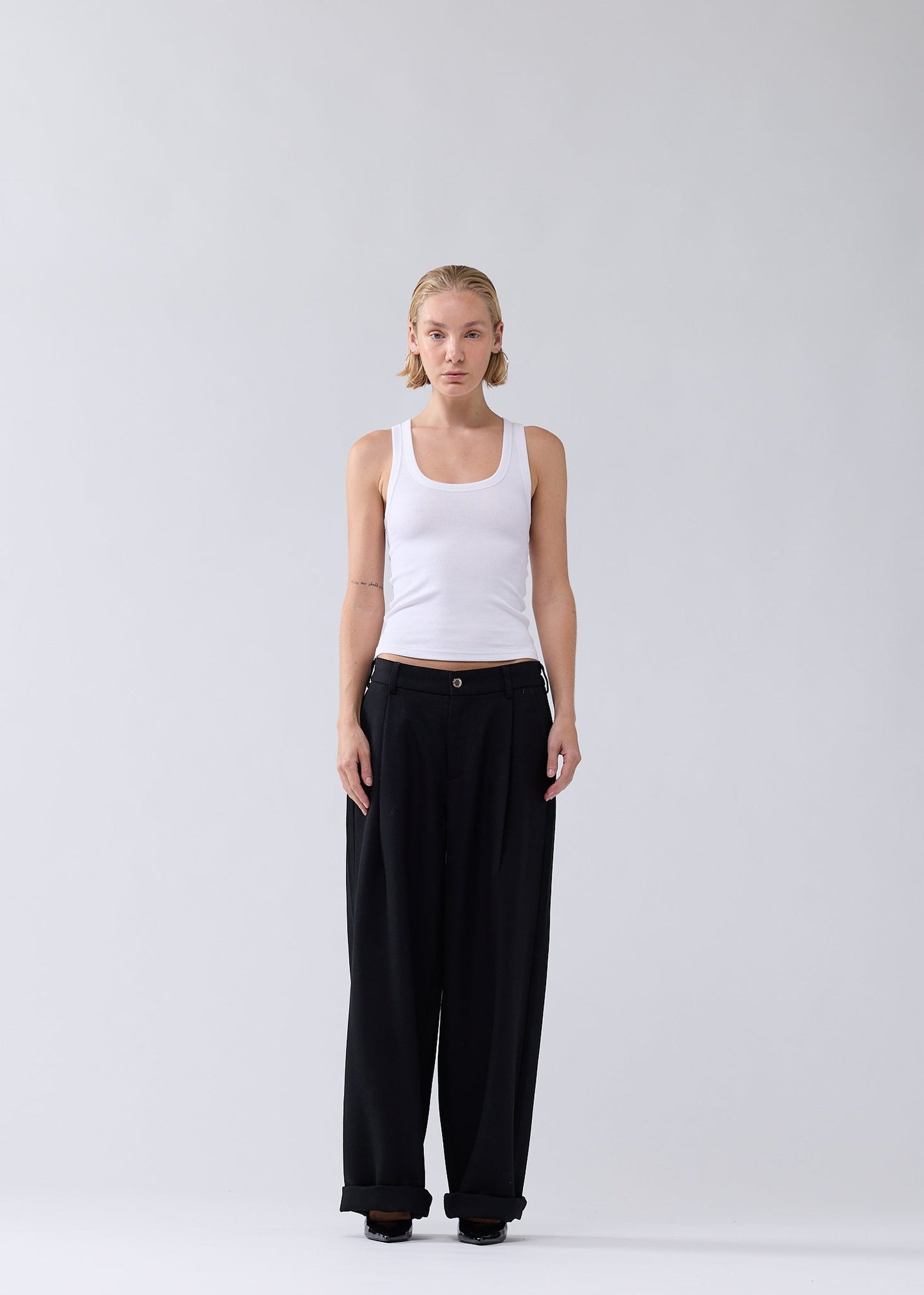 WOOL AFTER TROUSER BLACK