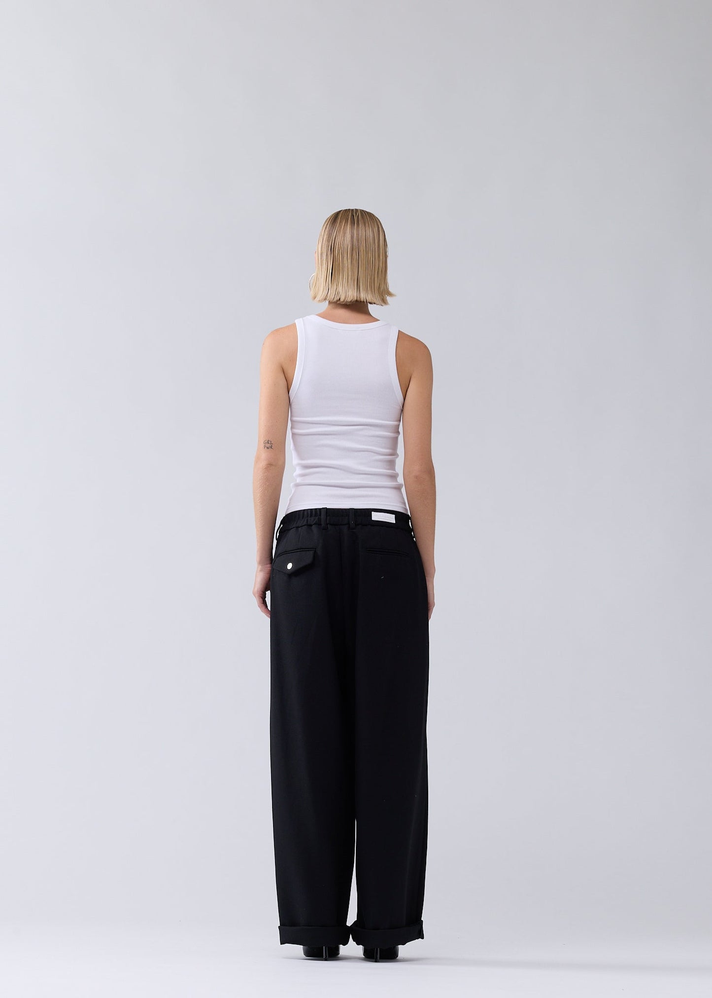 WOOL AFTER TROUSER BLACK