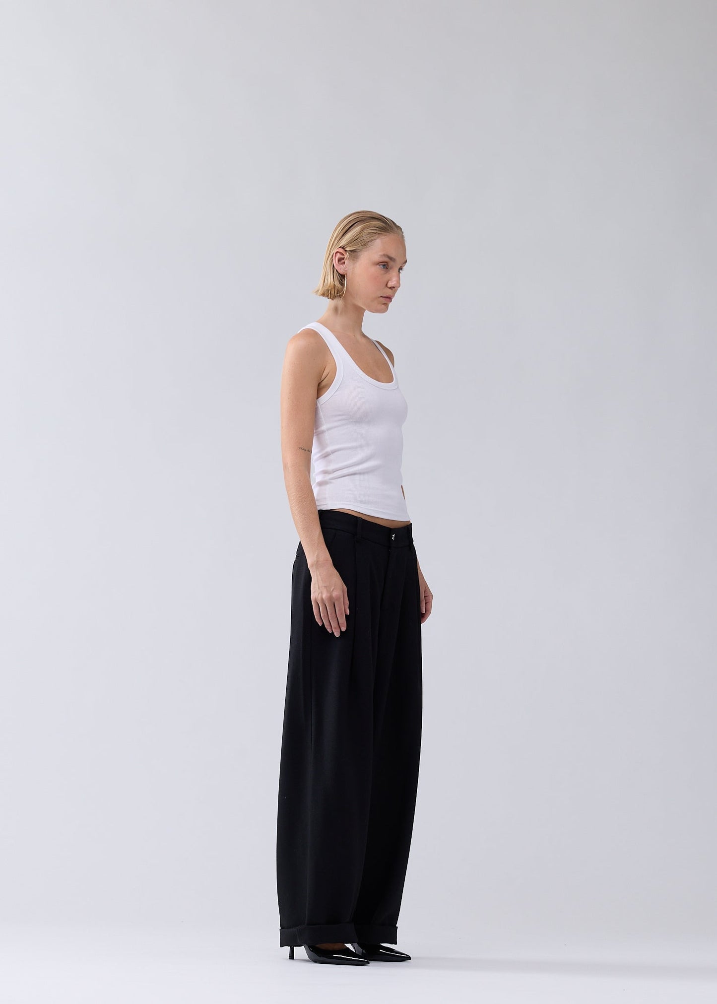 WOOL AFTER TROUSER BLACK
